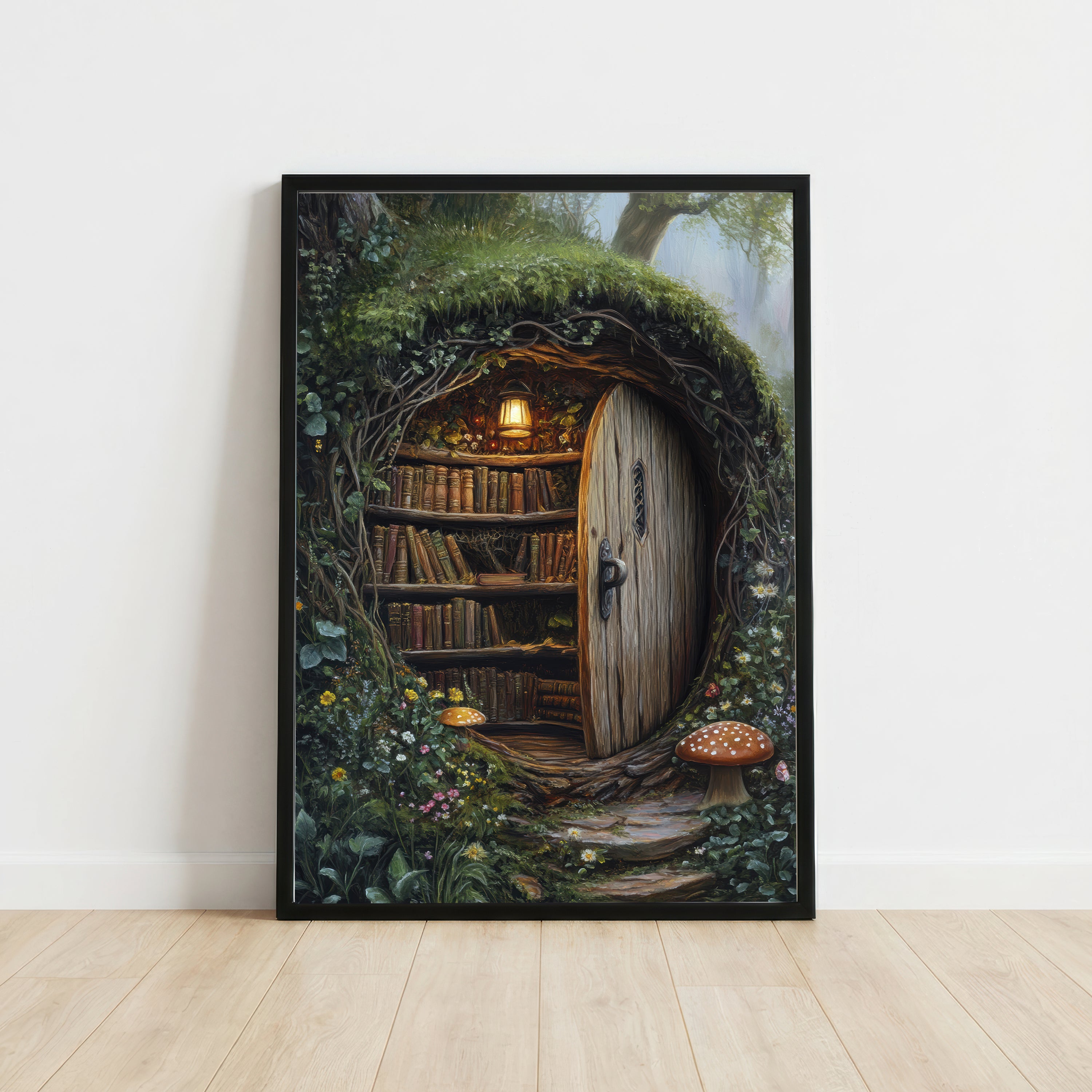 Enchanted Tree Hollow Library Art Print