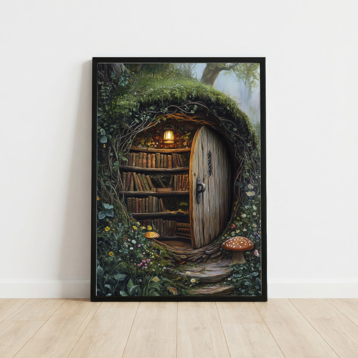 Enchanted Tree Hollow Library Art Print