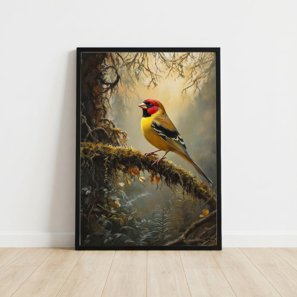 European Goldfinch Woodland Art Print