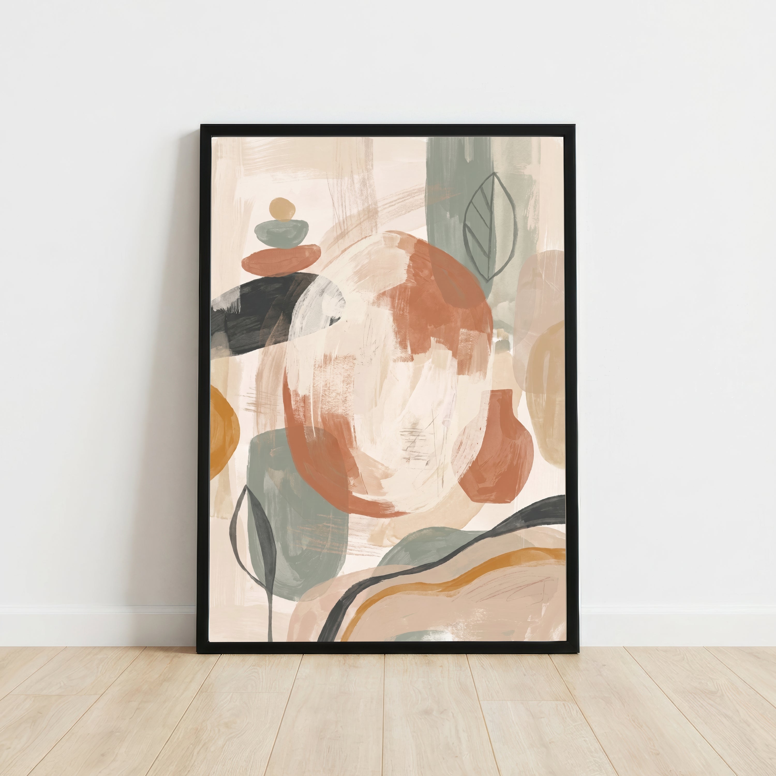 Neutral Organic Abstract Art Print