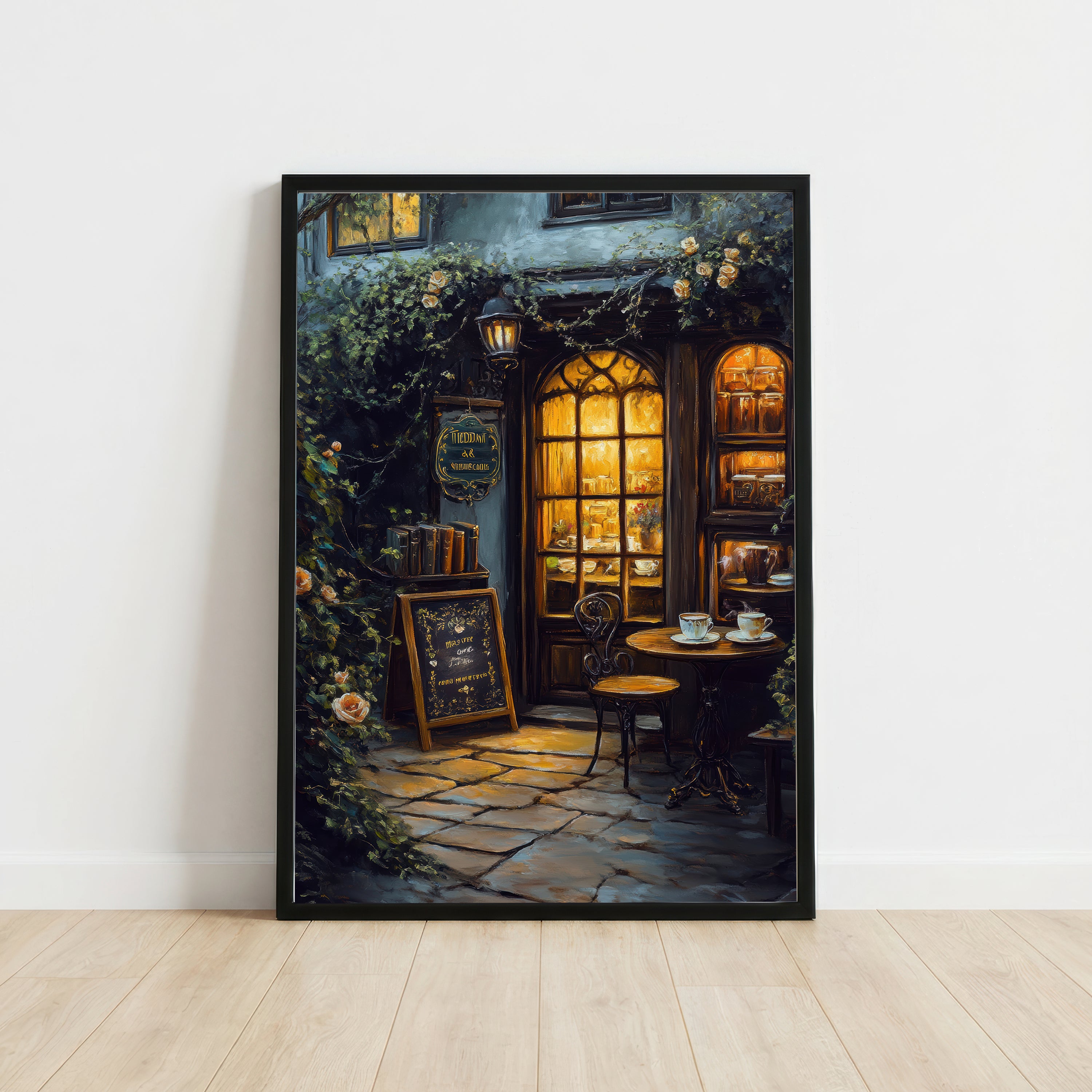 Ivy-Covered Tea Shop Art Print