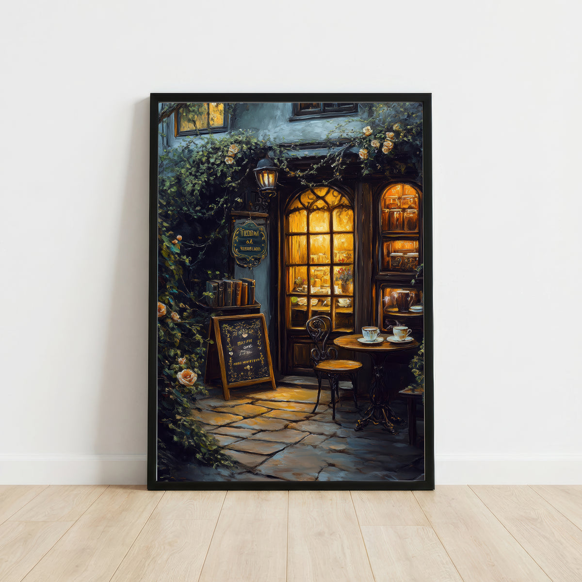 Ivy-Covered Tea Shop Art Print
