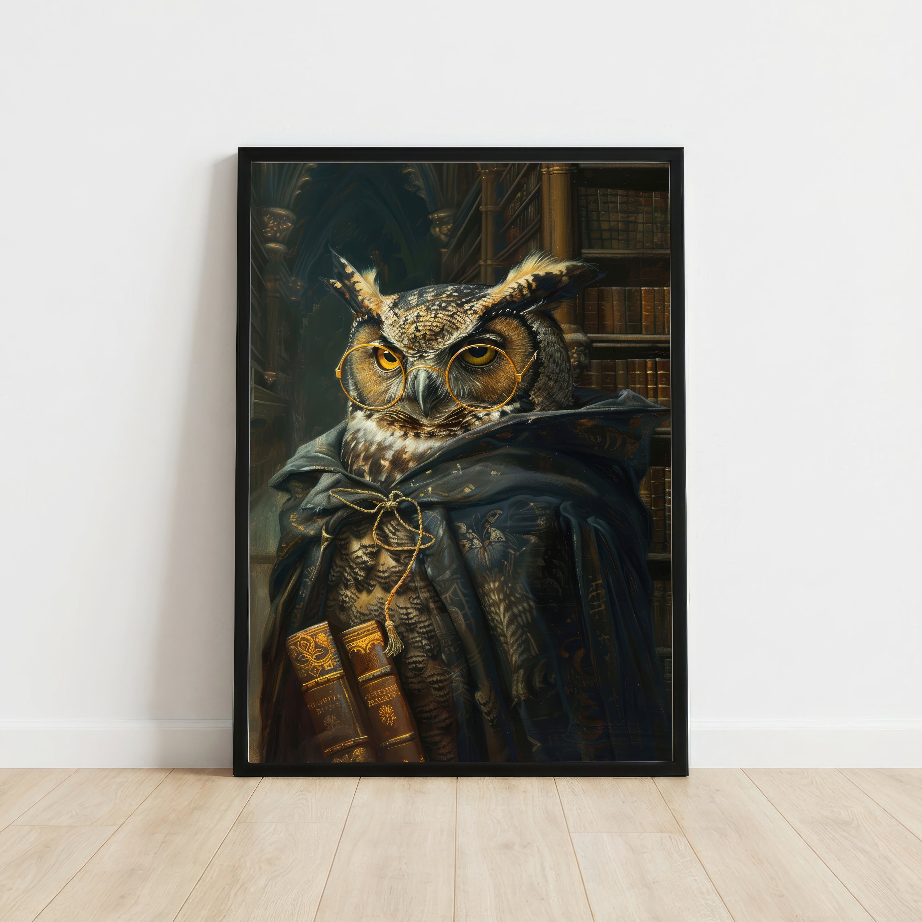 Wizard Owl Dark Academia Art Print