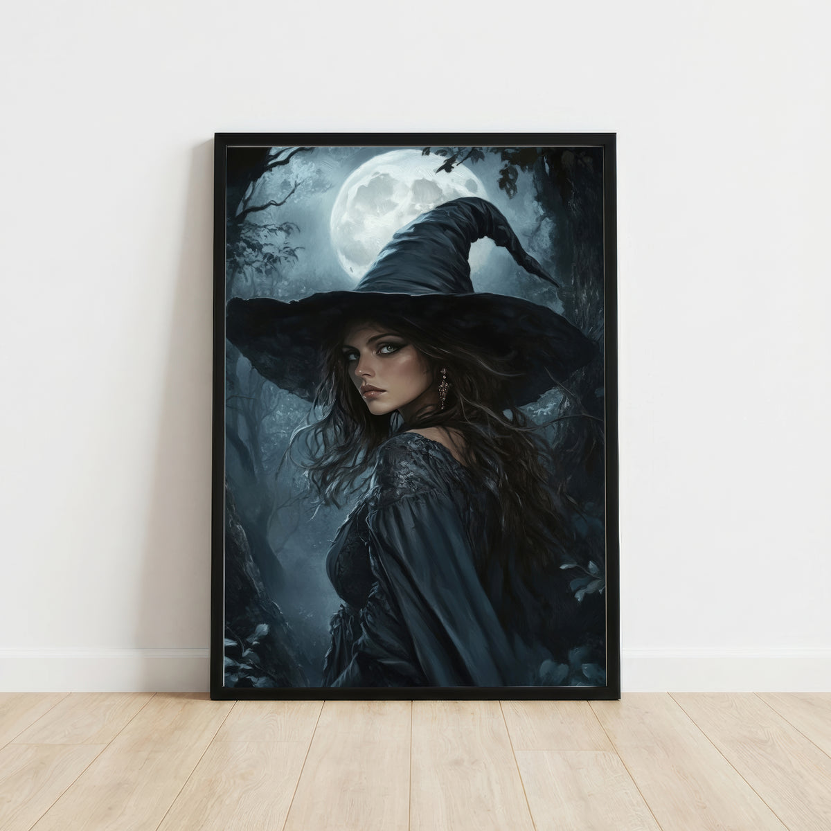 Moonlit Witch Portrait Art Print