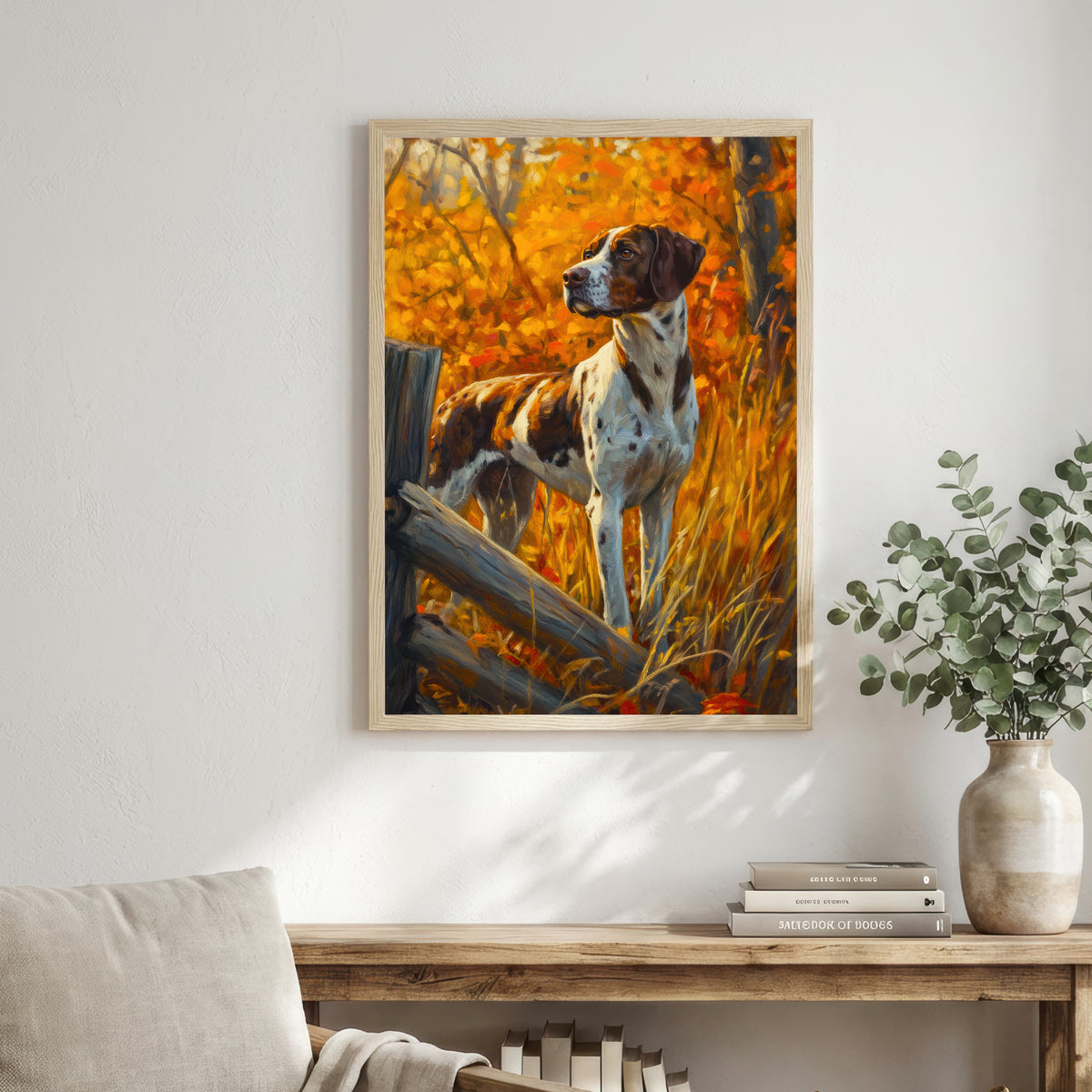 Autumn Hunting Dog Art Print