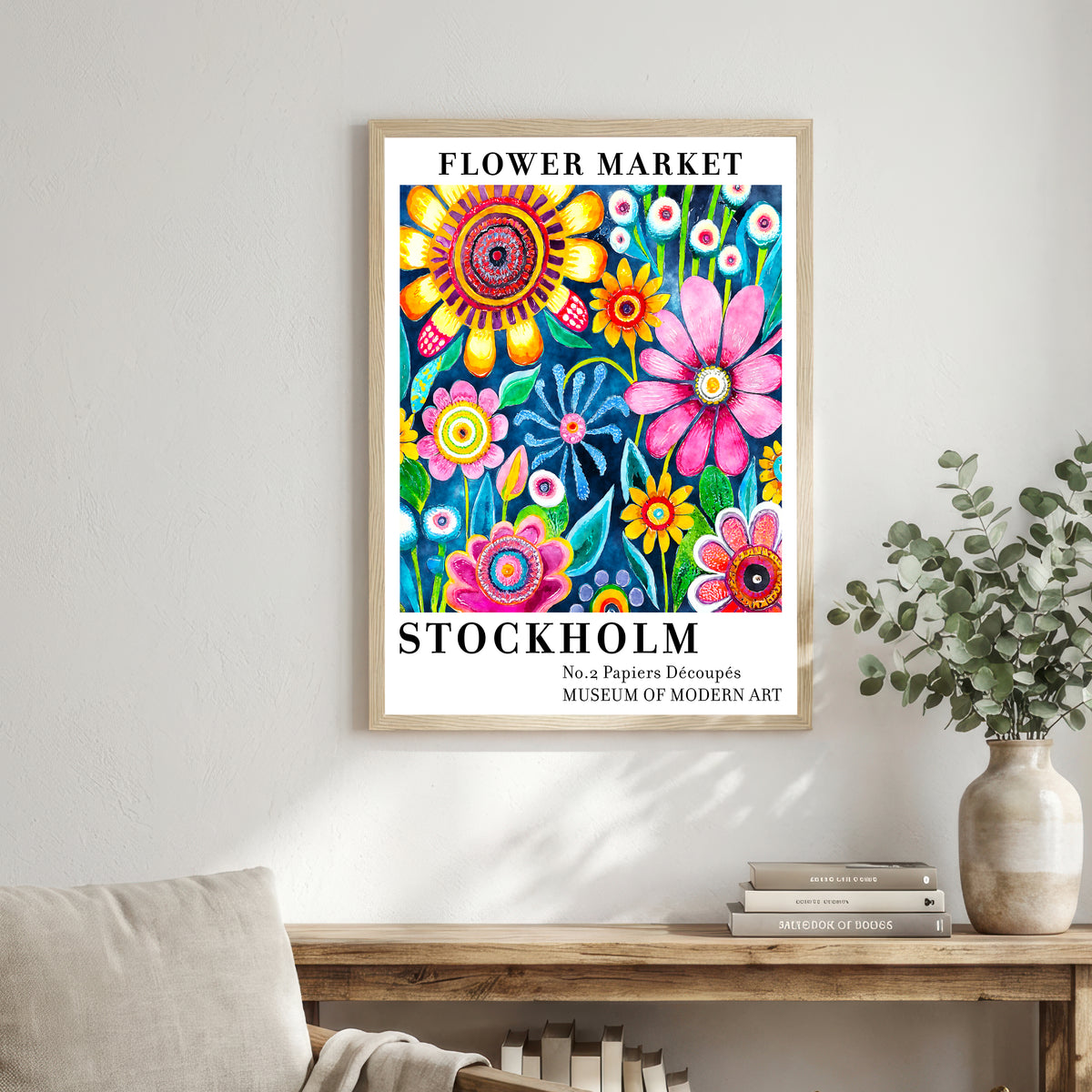 Colorful Modernist Flower Art Print
