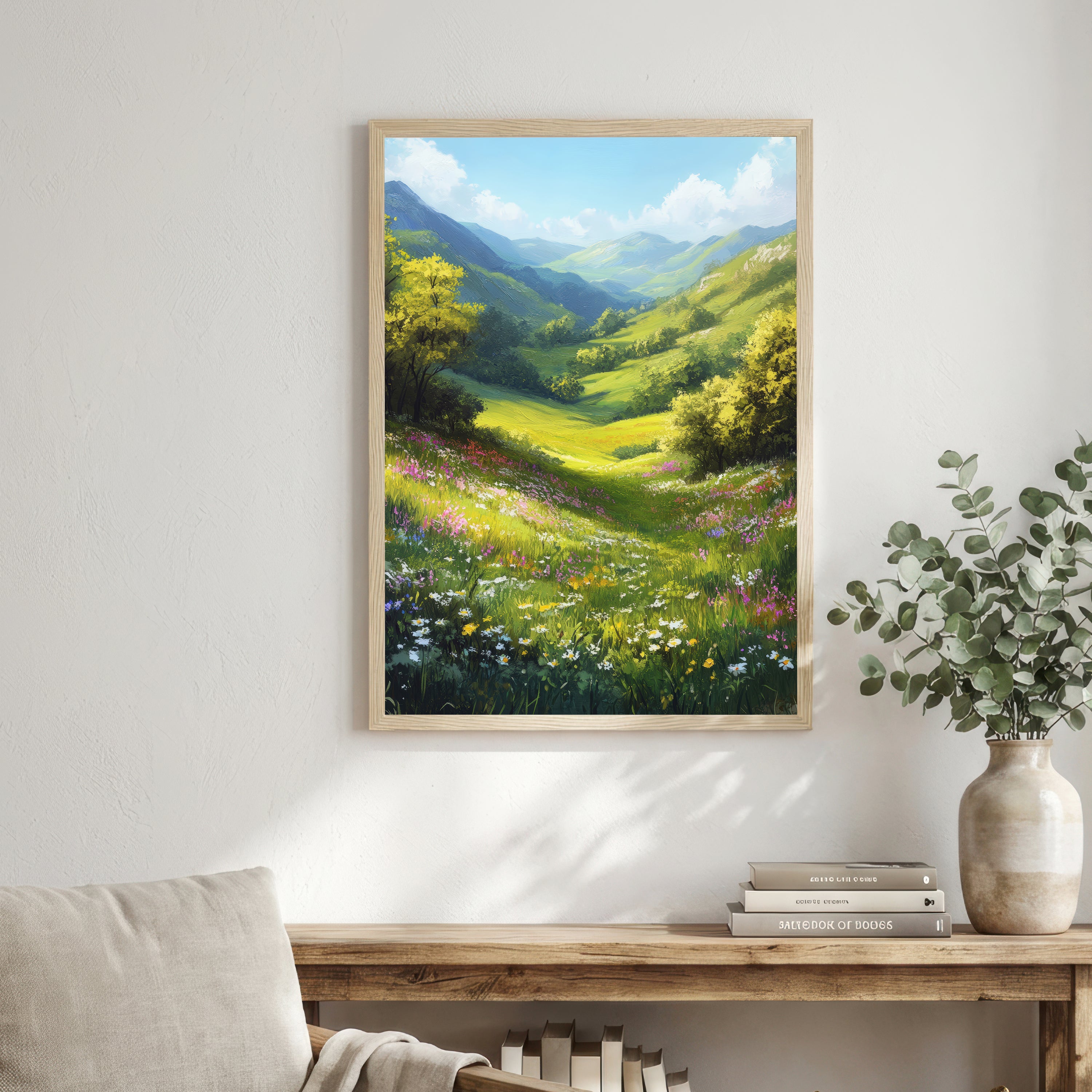 Wildflower Mountain Valley Art Print