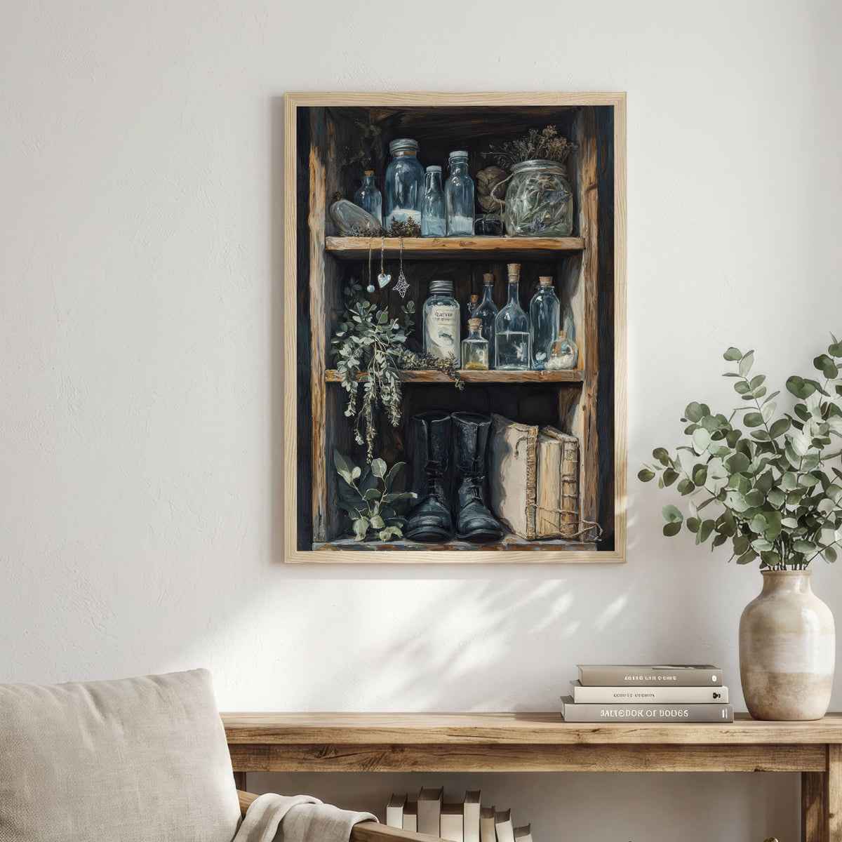 Dark Academia Apothecary Shelf Art Print