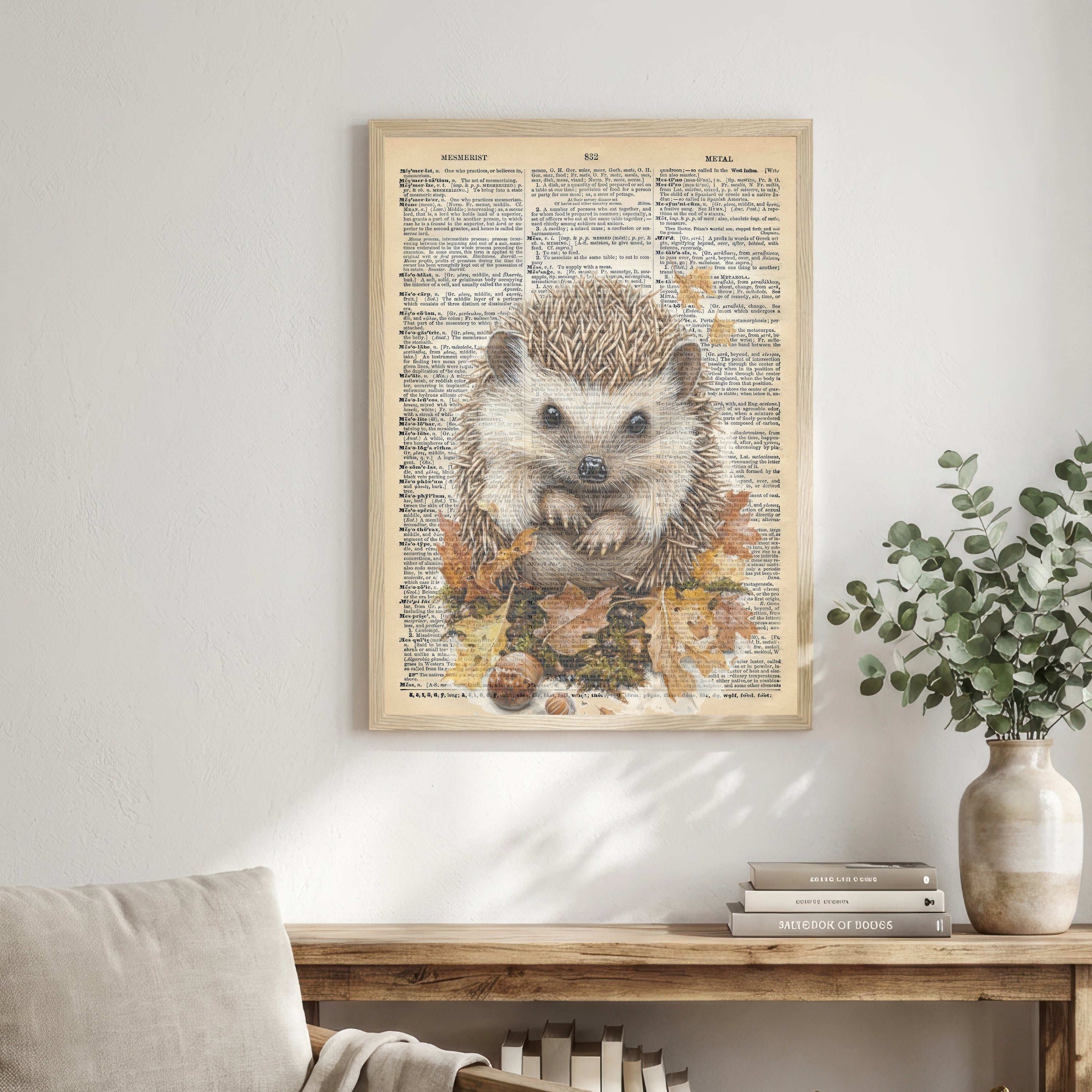 Vintage Fox Dictionary Art Print