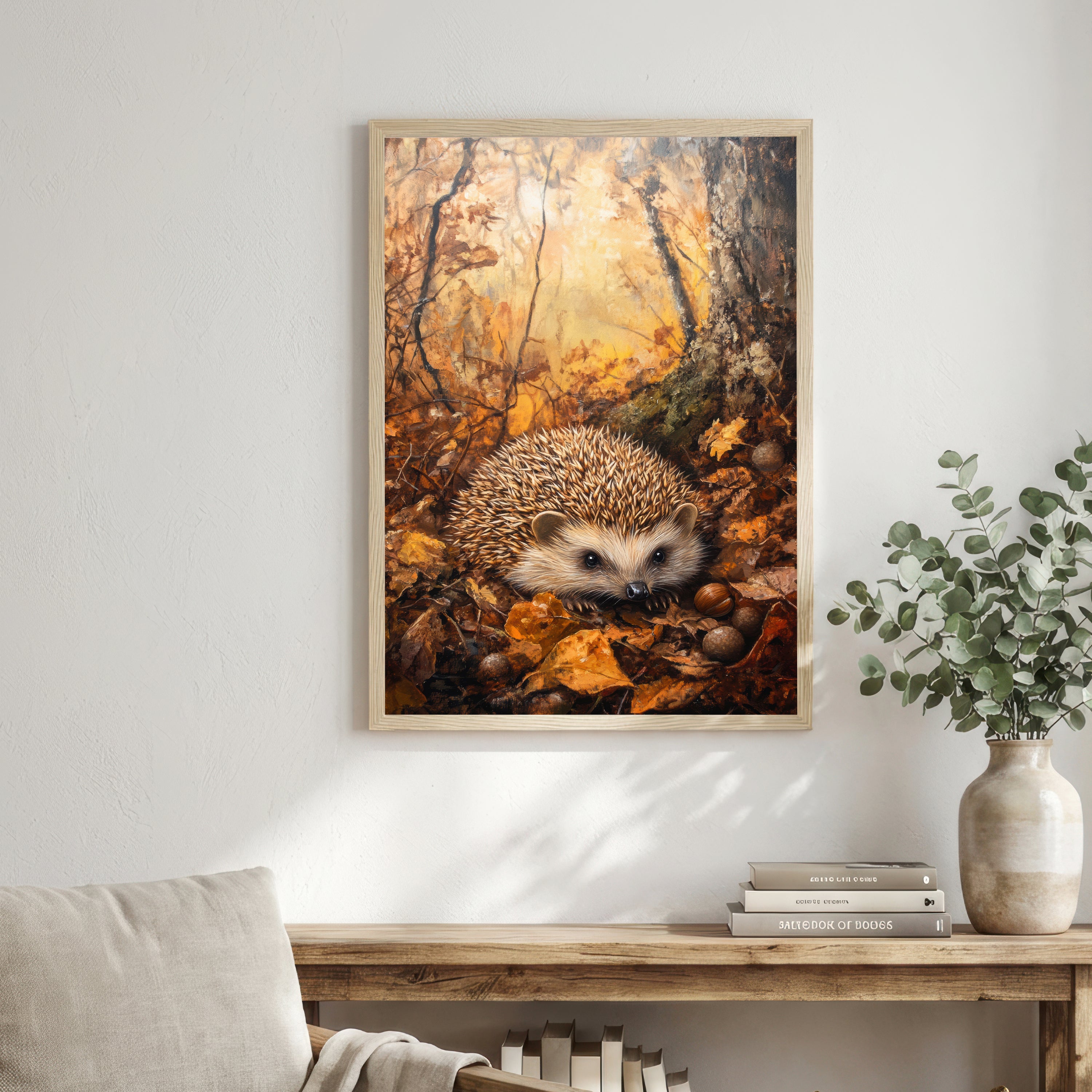 Woodland Hedgehog Art Print