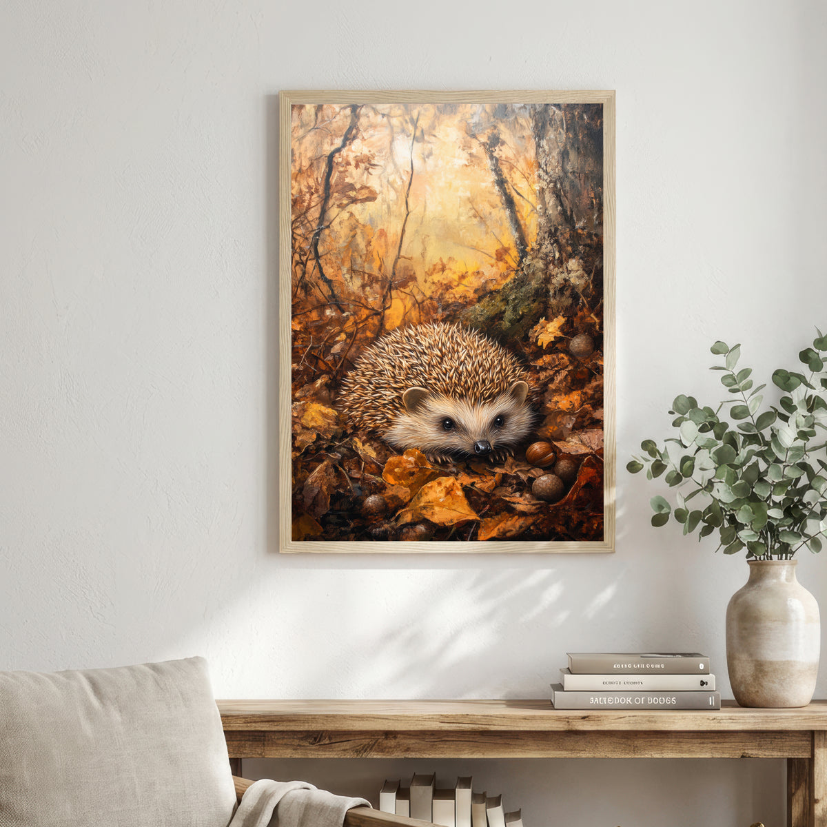 Woodland Hedgehog Art Print