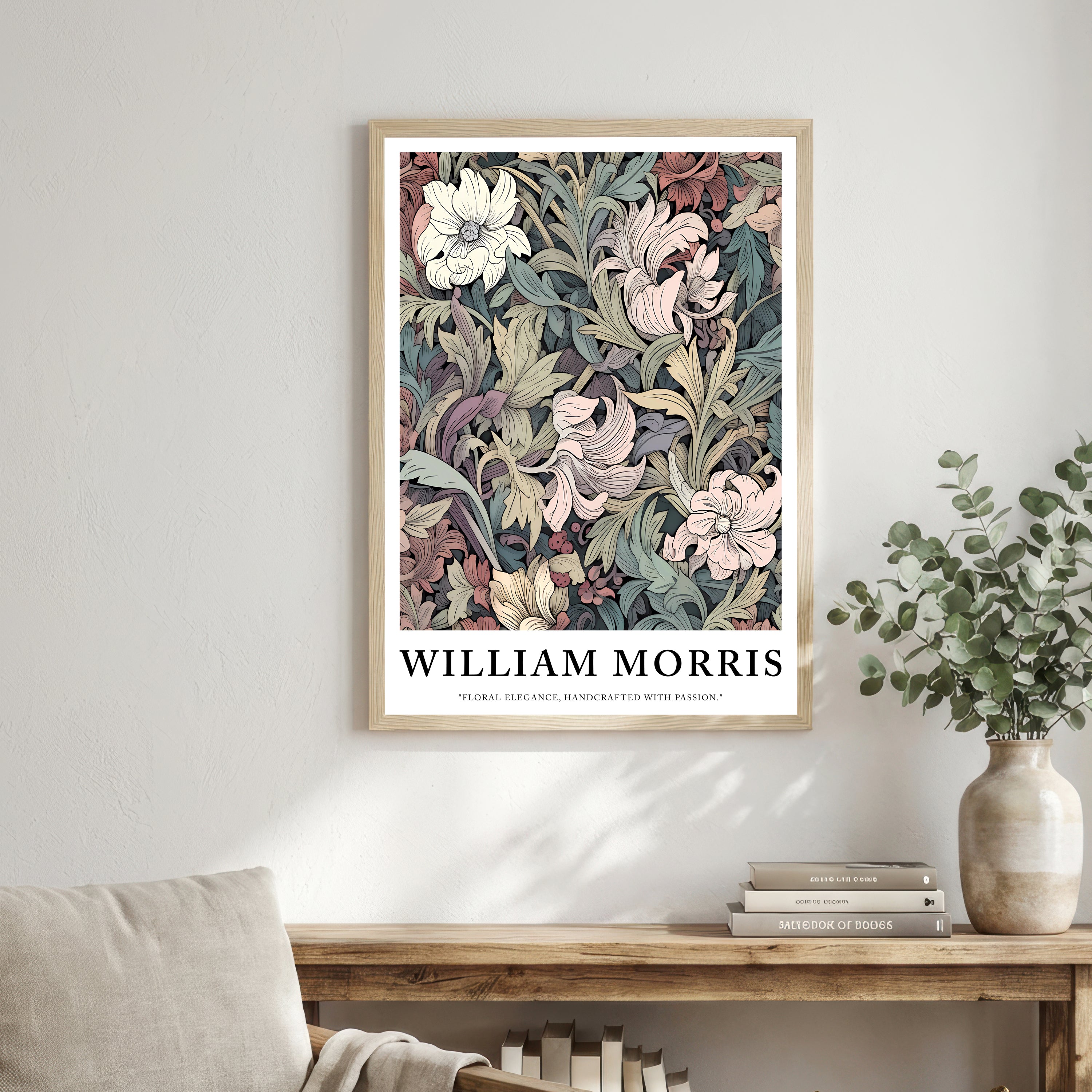 William Morris Inspired Floral Art Print