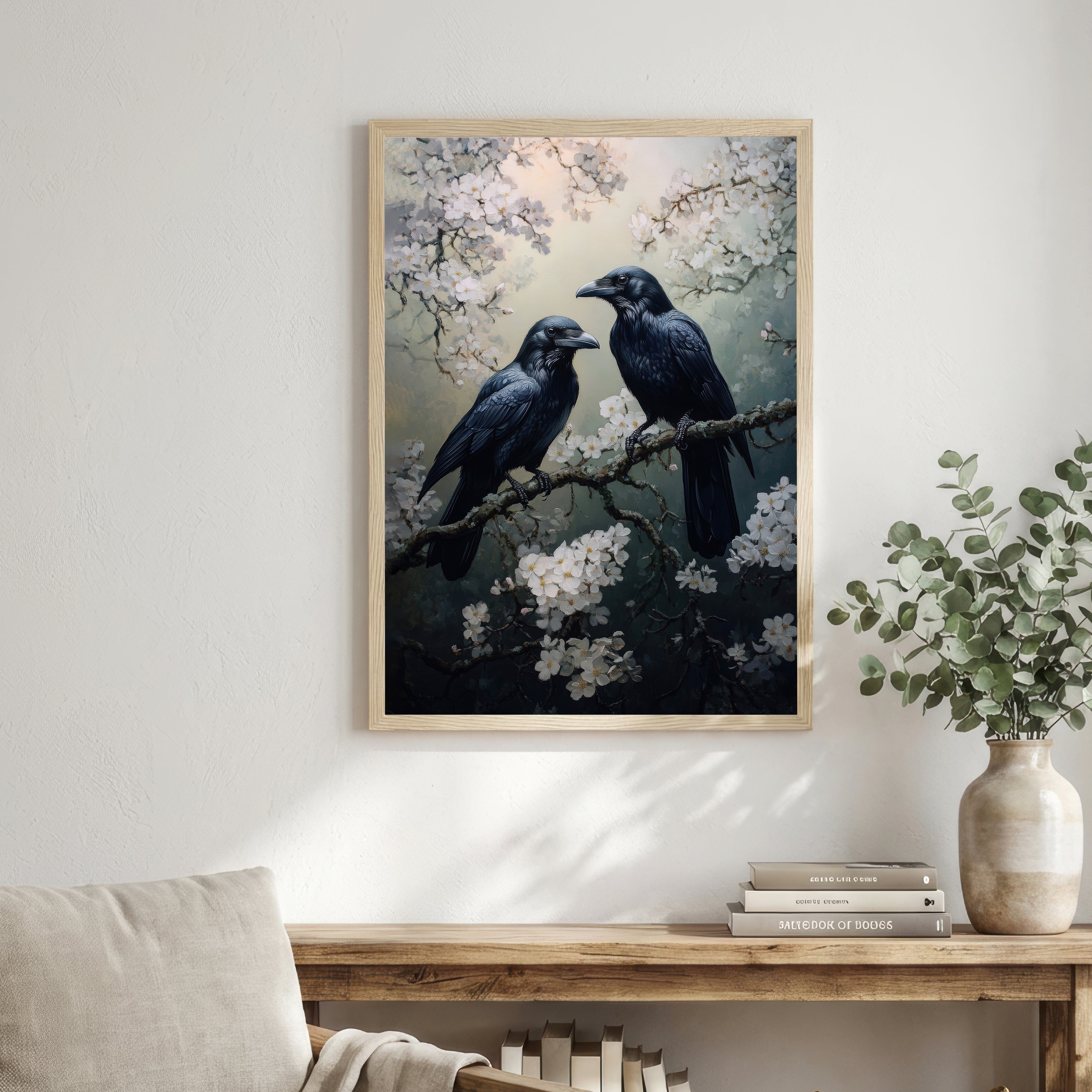 Raven Blossom Art Print