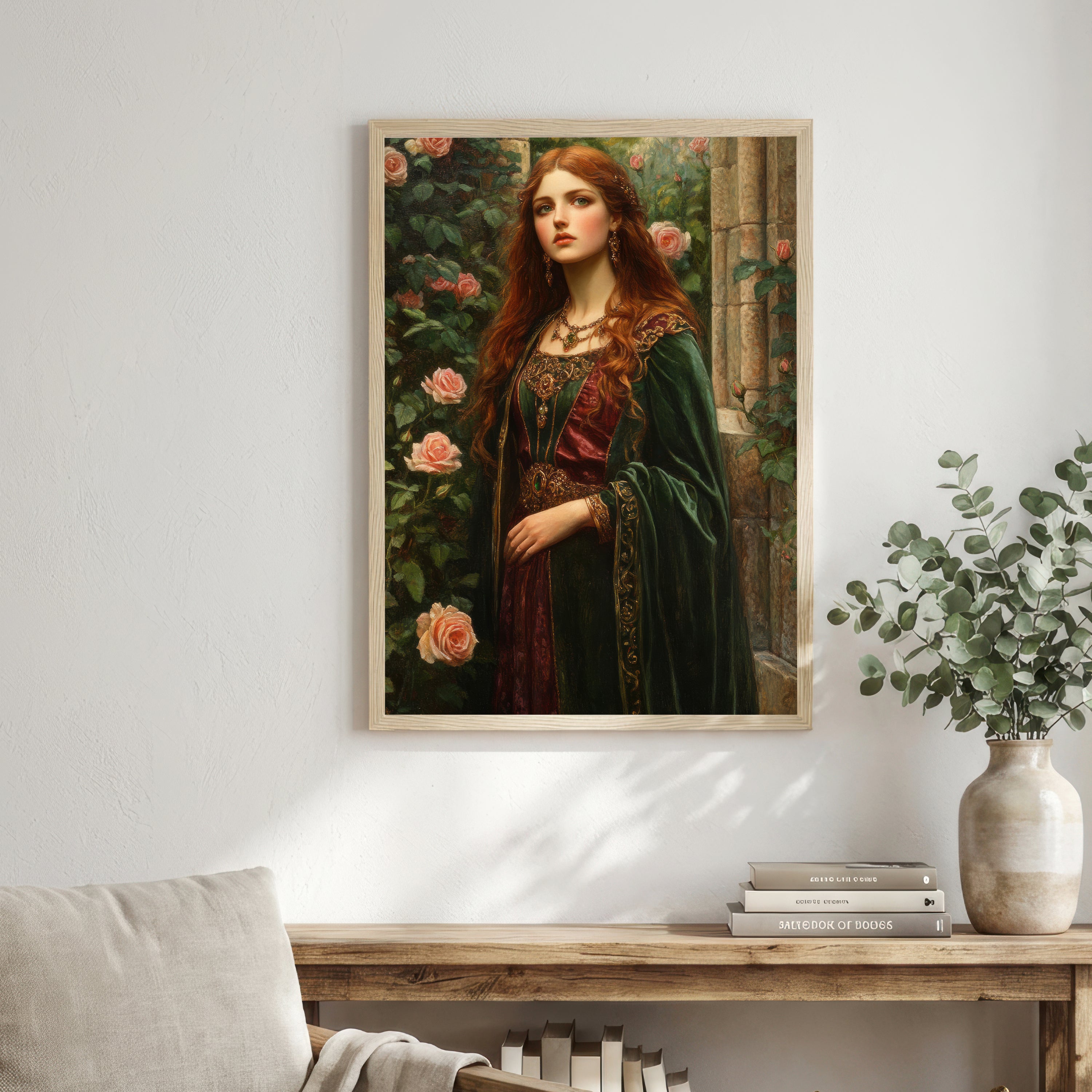 Romantic Medieval Woman Art Print