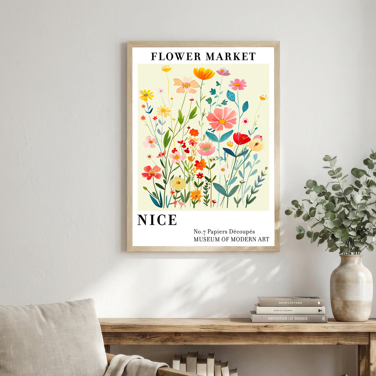 Flower Market Cut Paper Art Print