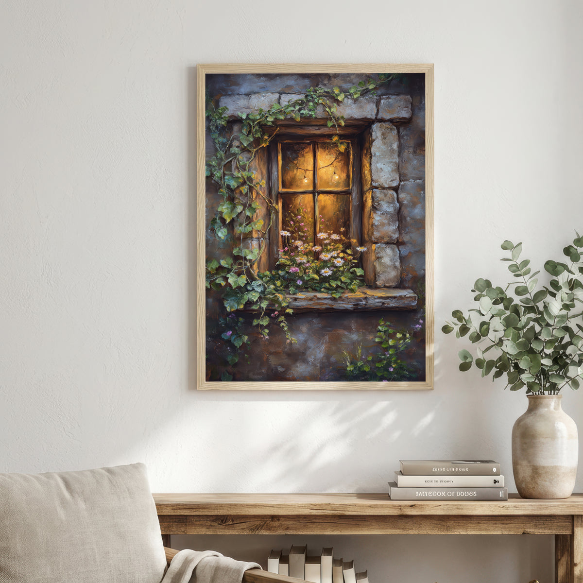 Ivy Cottage Window Art Print