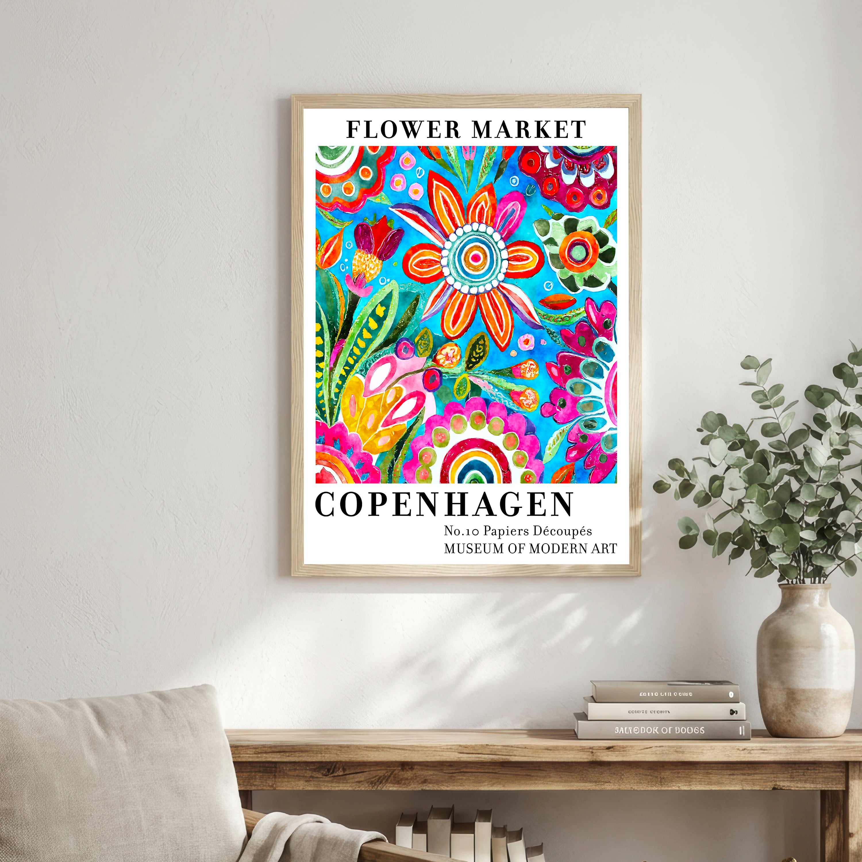 Copenhagen Flower Market Art Print
