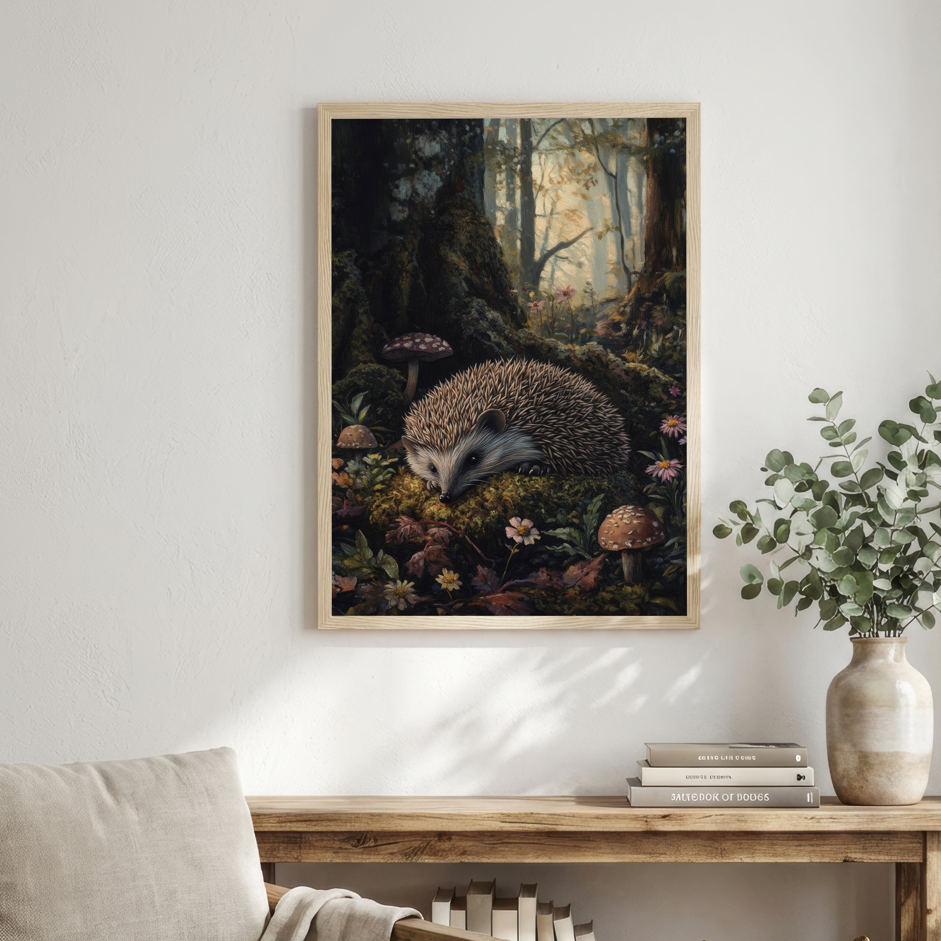 Hedgehog Enchanted Forest Art Print