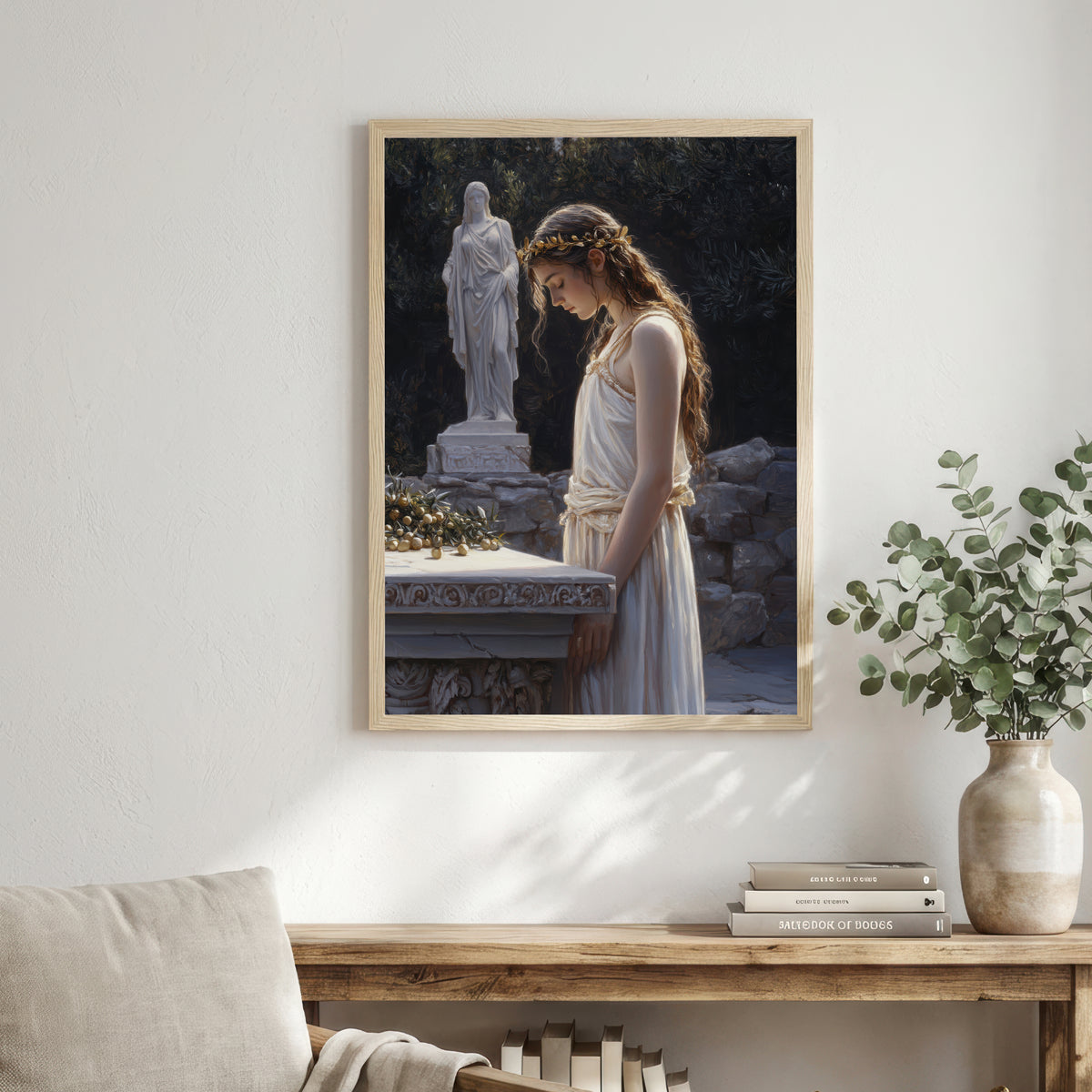 Classical Woman Romantic Art Print