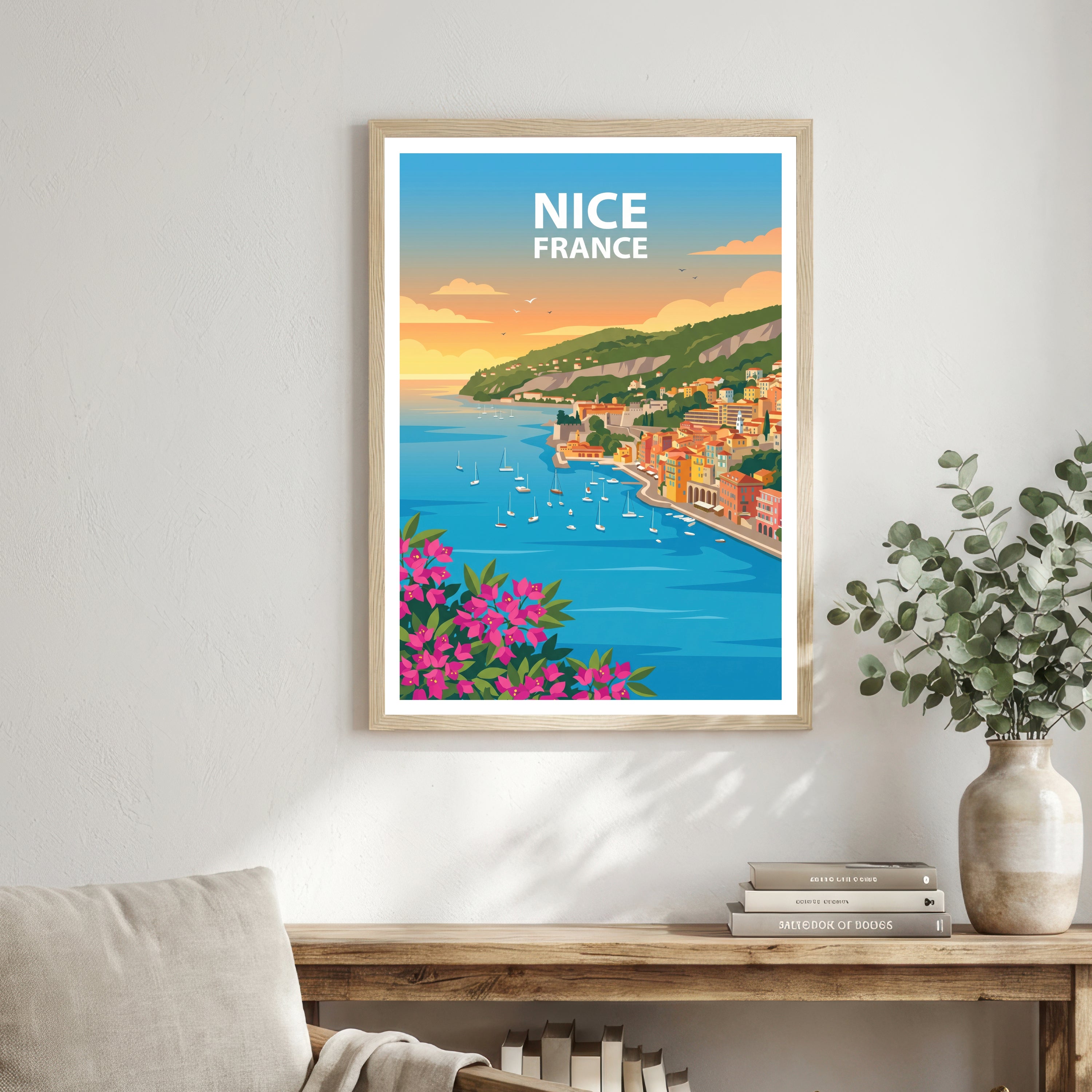 Nice France Travel Poster
