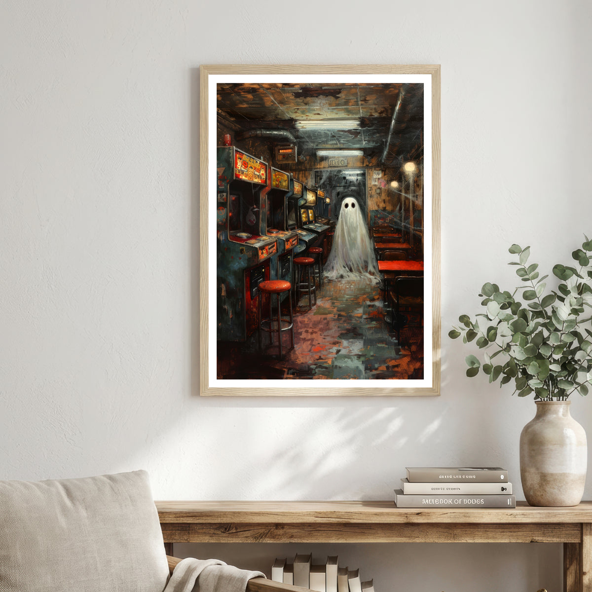 Haunted Arcade Ghost Art Print