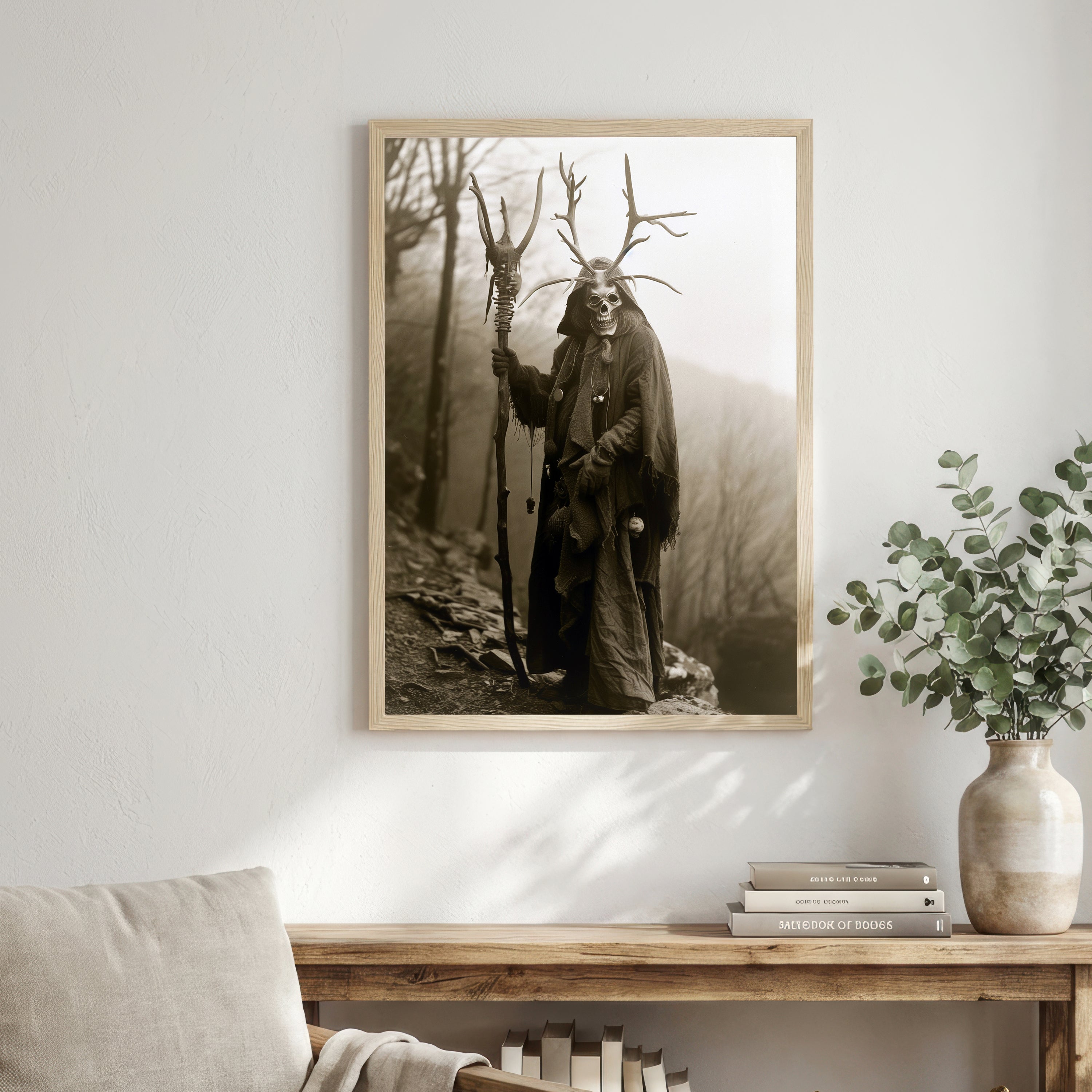Antlered Grim Reaper Gothic Art Print