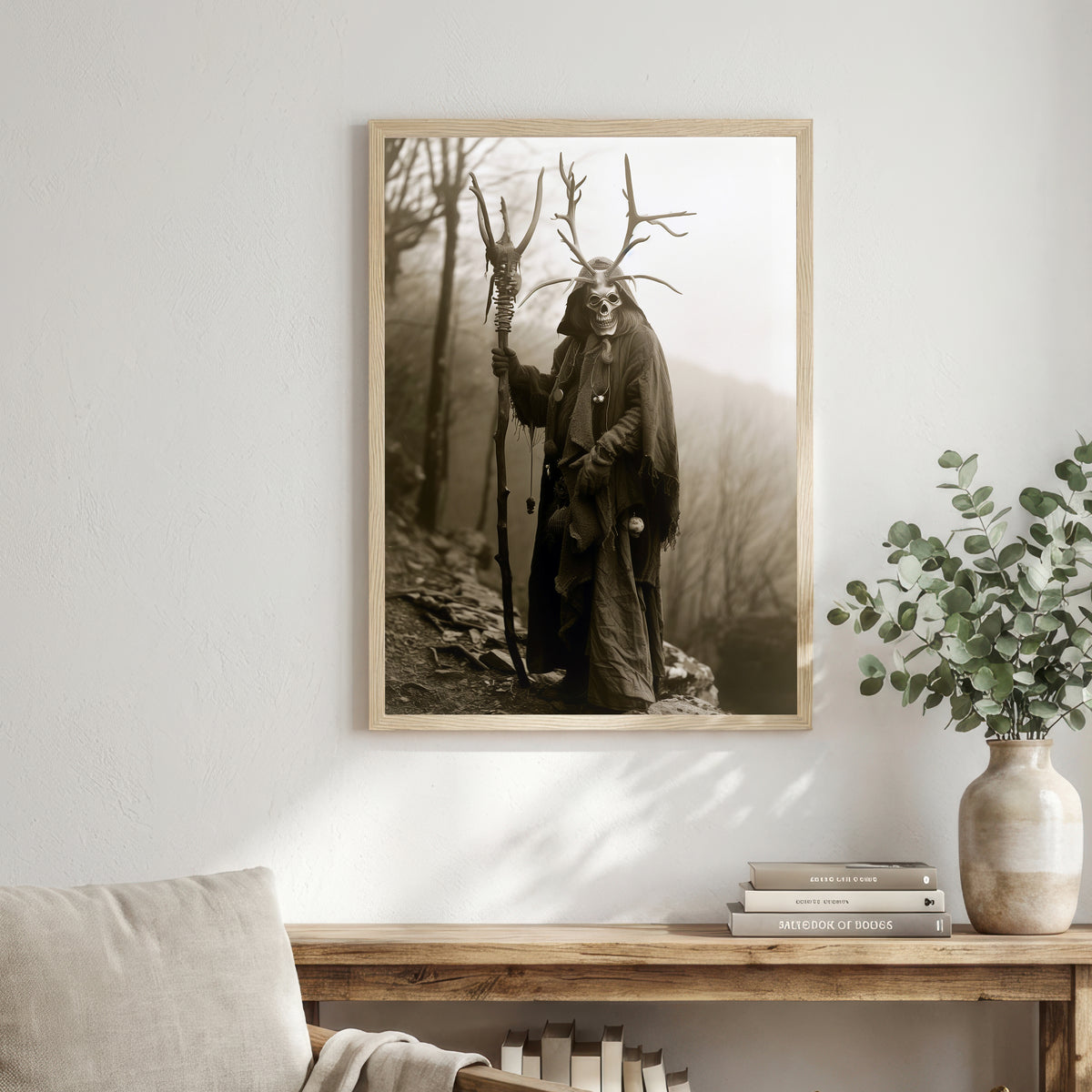 Antlered Grim Reaper Gothic Art Print