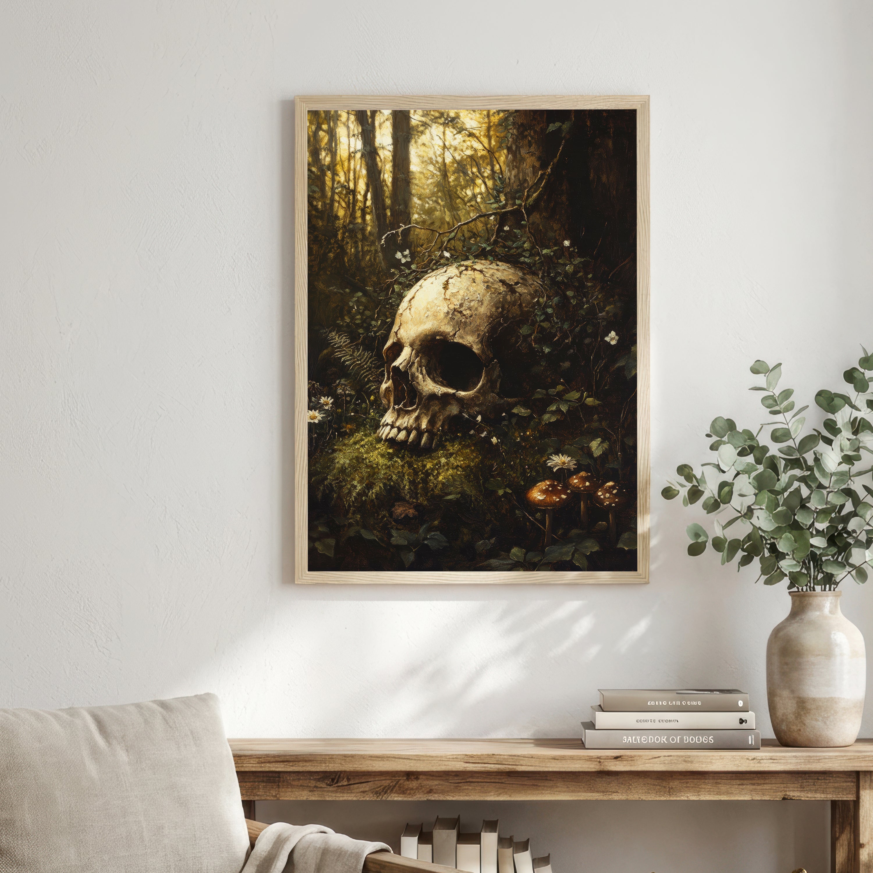 Forest Skull Gothic Art Print
