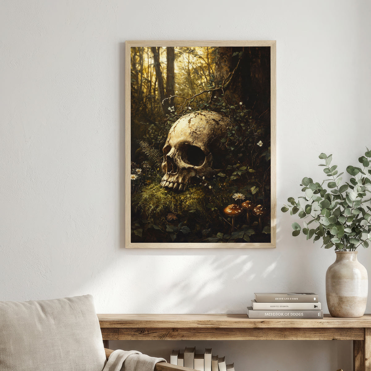 Forest Skull Gothic Art Print