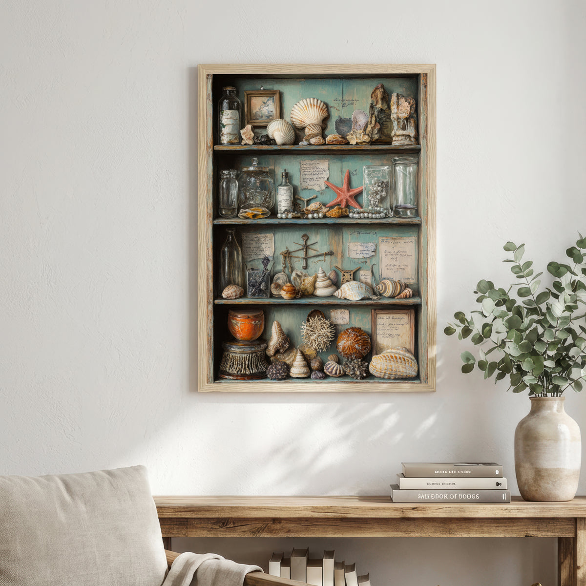 Seashell Cabinet Still Life Art Print