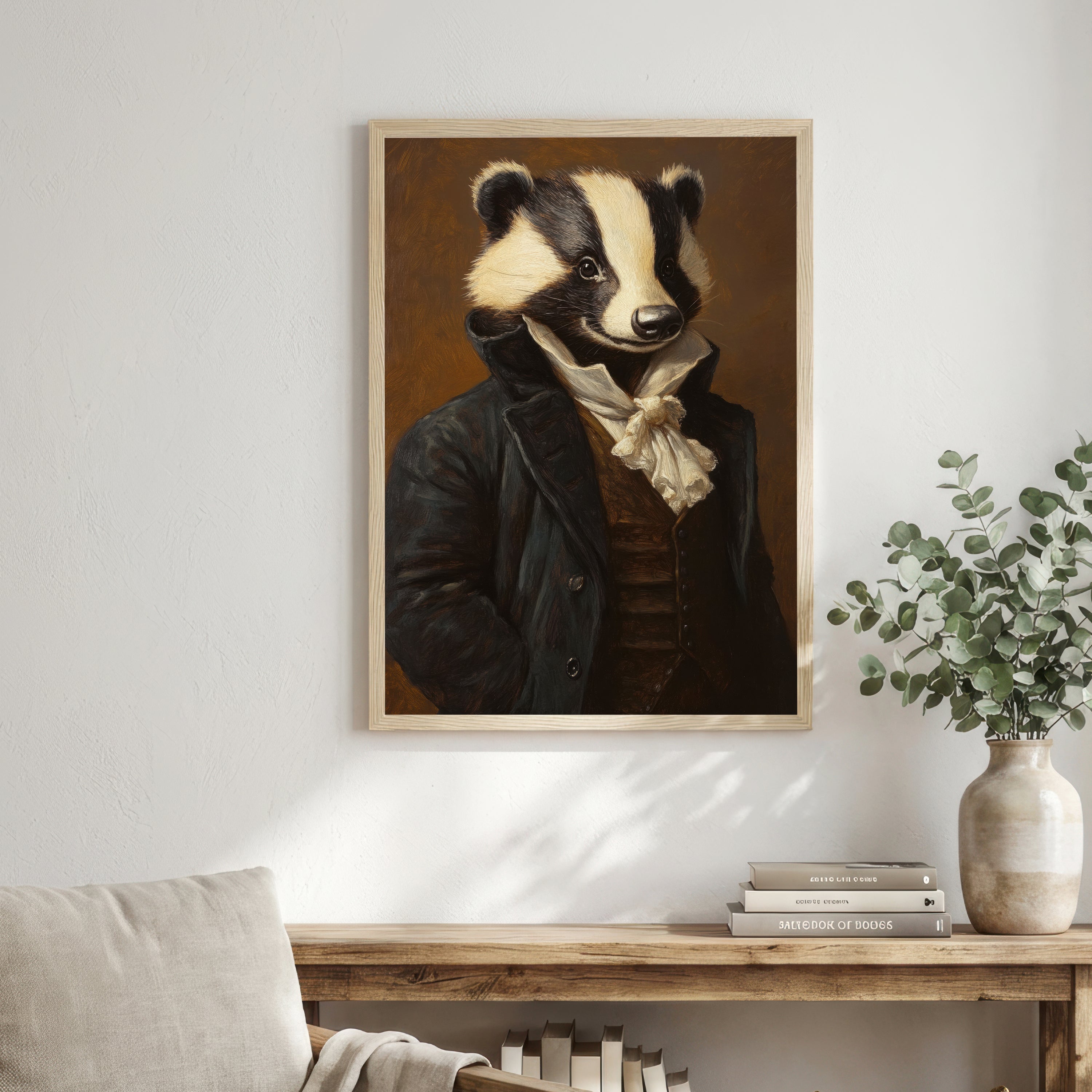 Victorian Panda Portrait Art Print