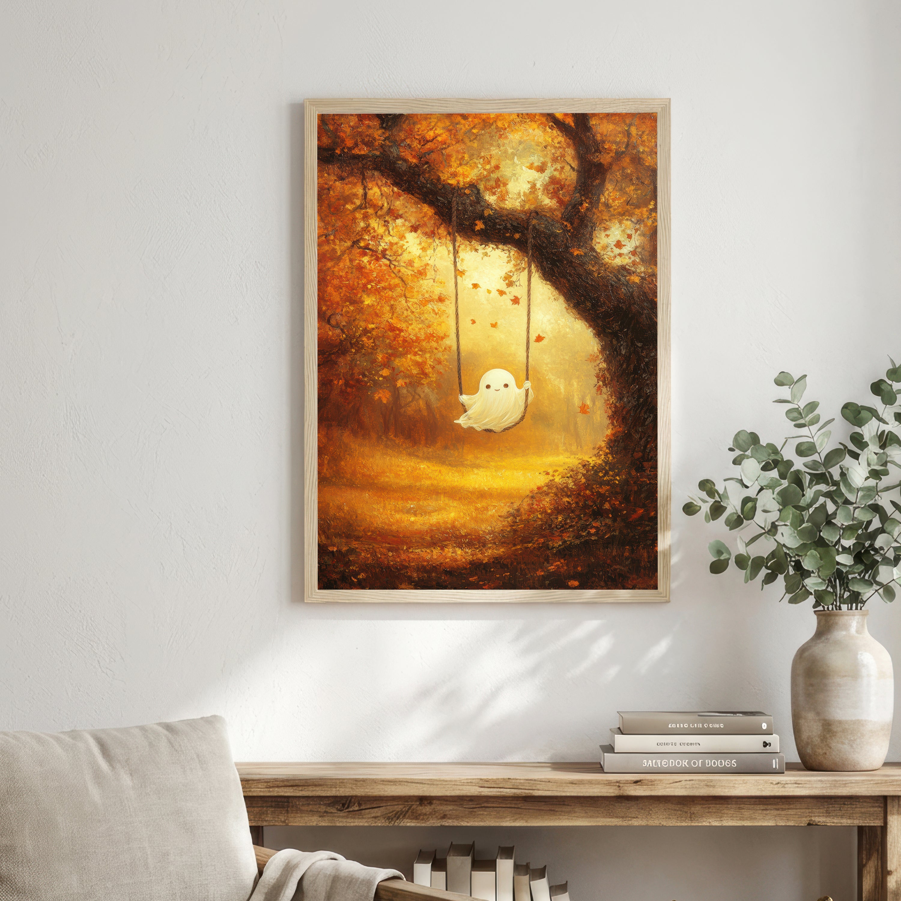 Whimsical Ghost Swing Art Print