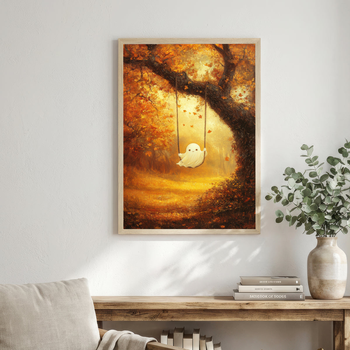 Whimsical Ghost Swing Art Print