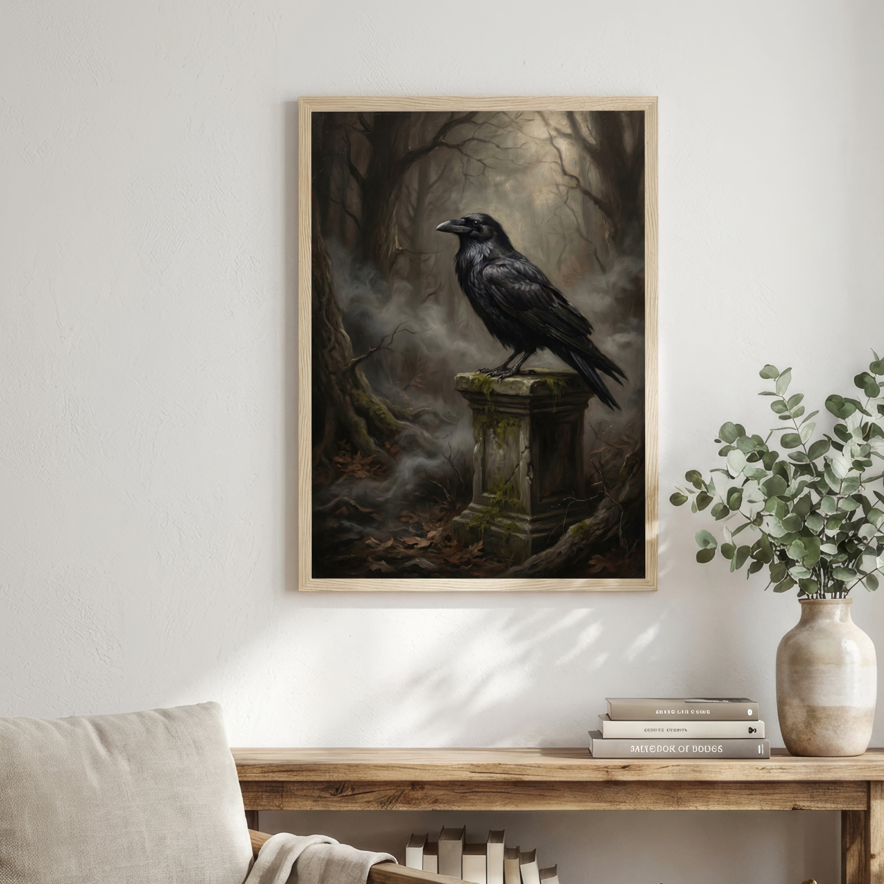 Gothic Raven Art Print