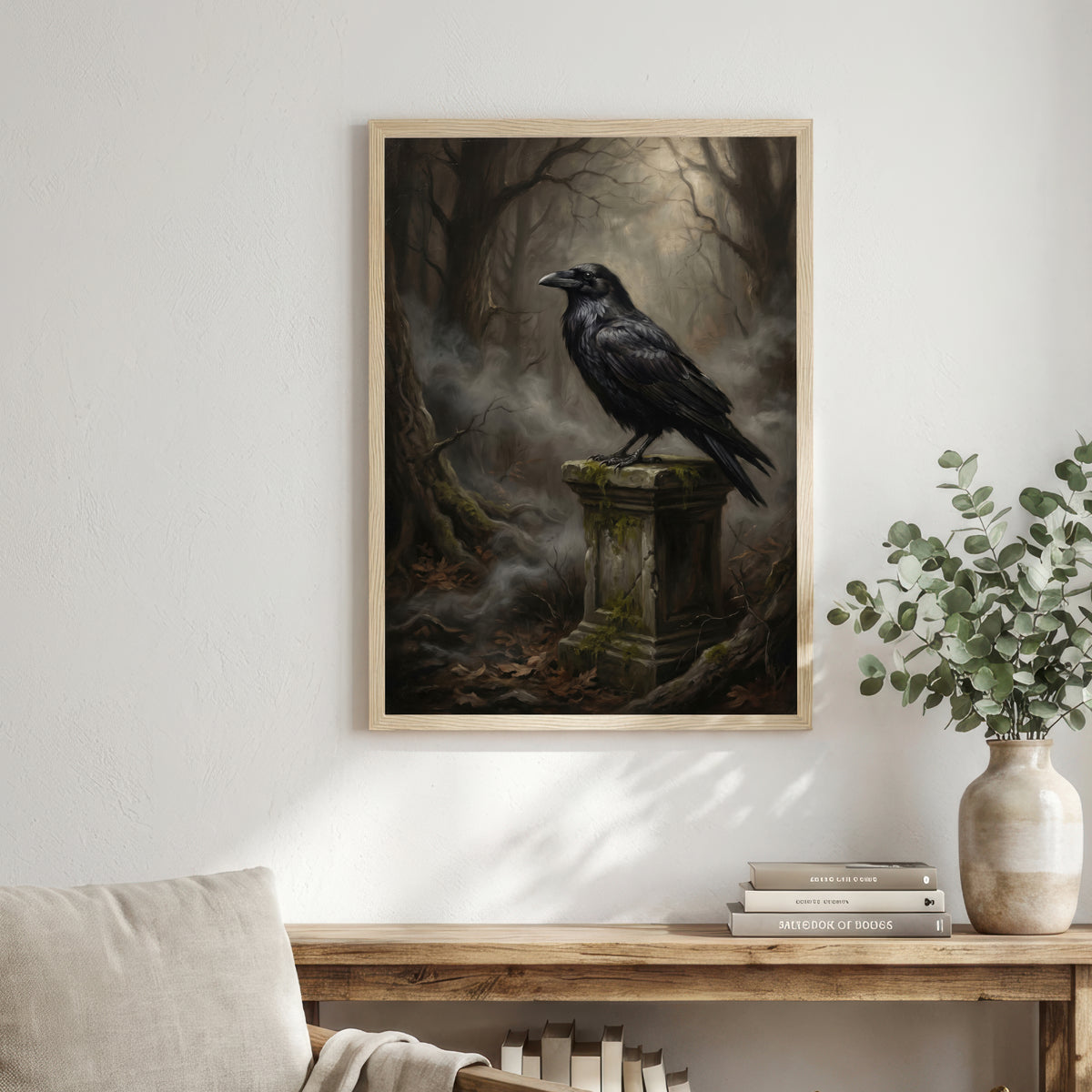 Gothic Raven Art Print
