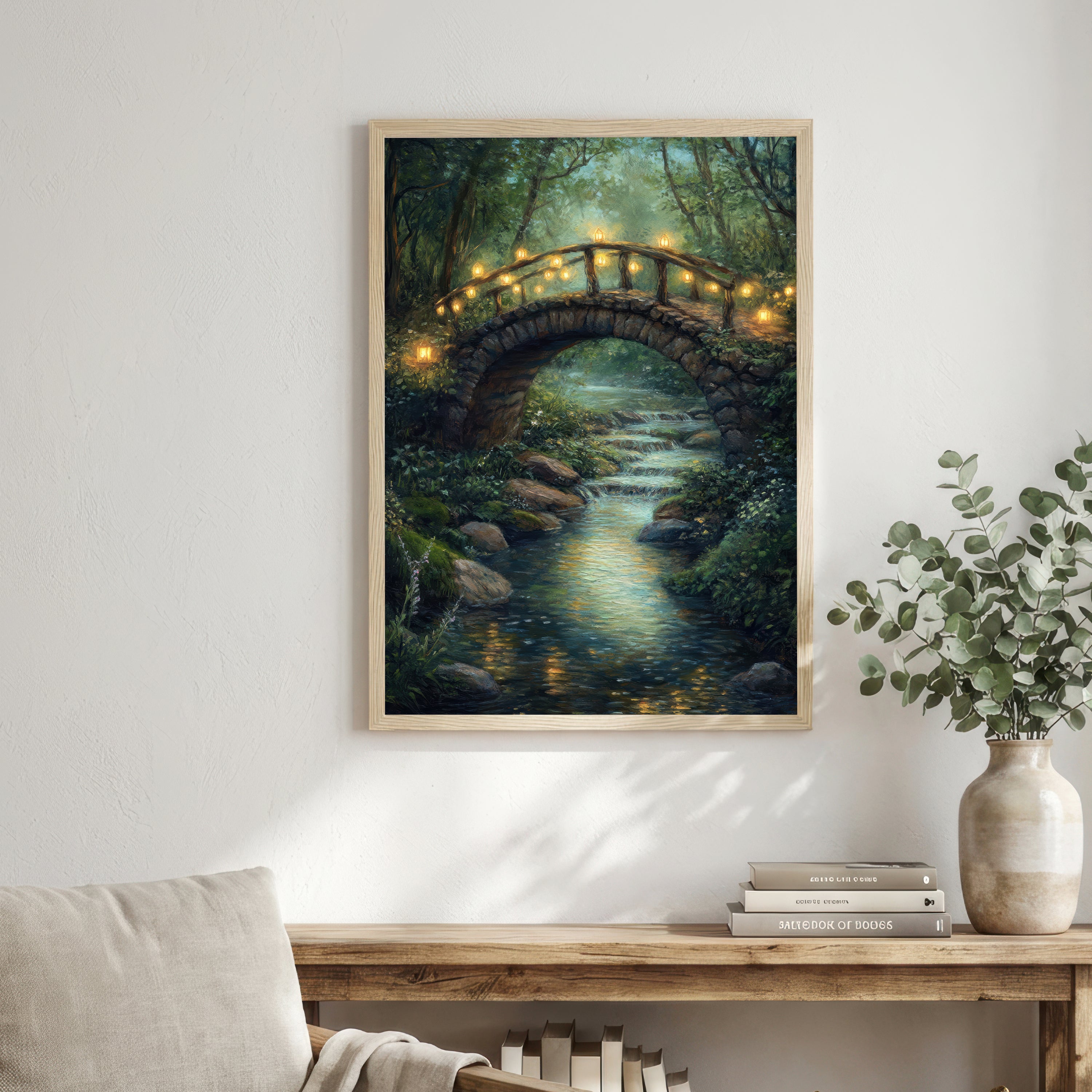 Enchanted Forest Bridge Art Print