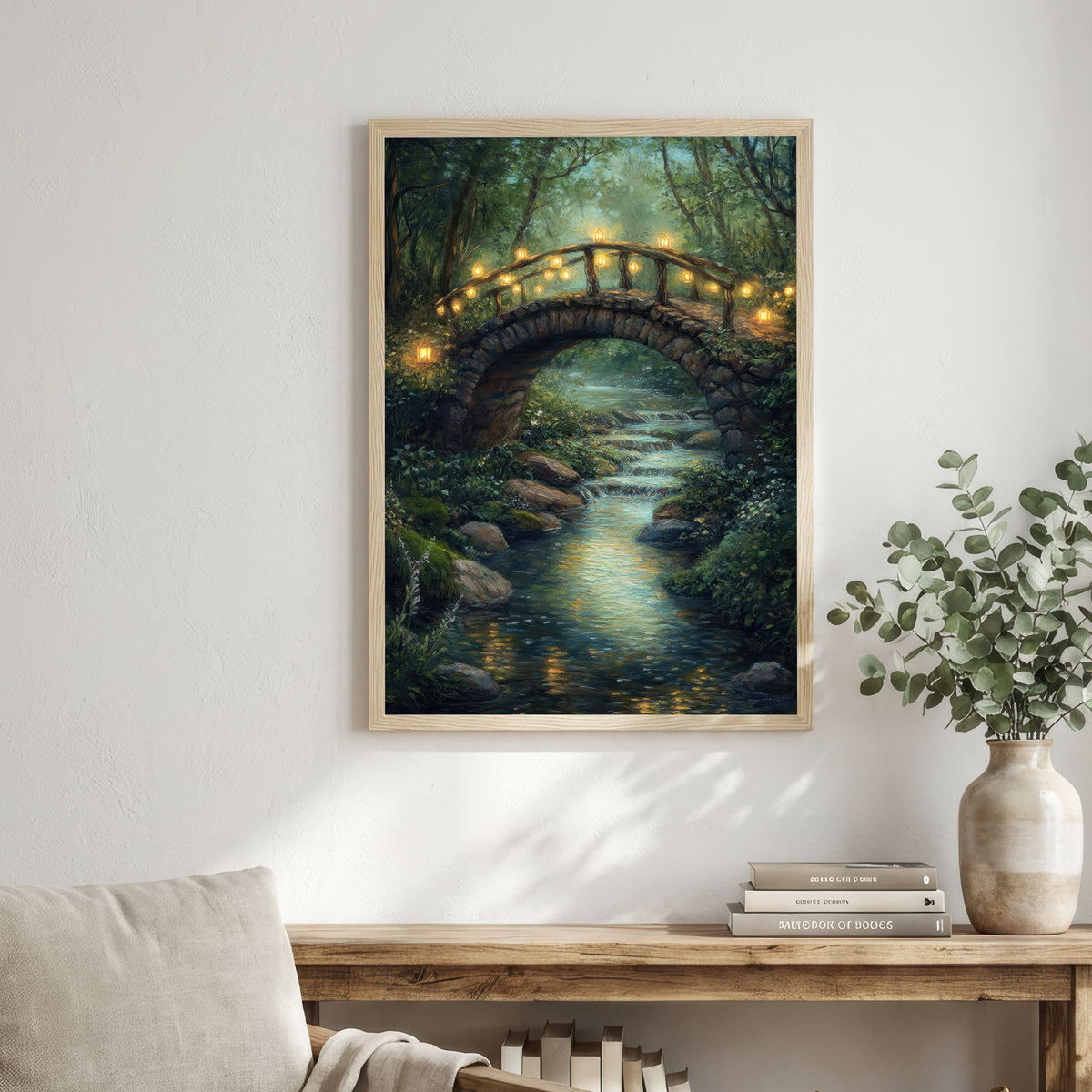 Enchanted Forest Bridge Art Print