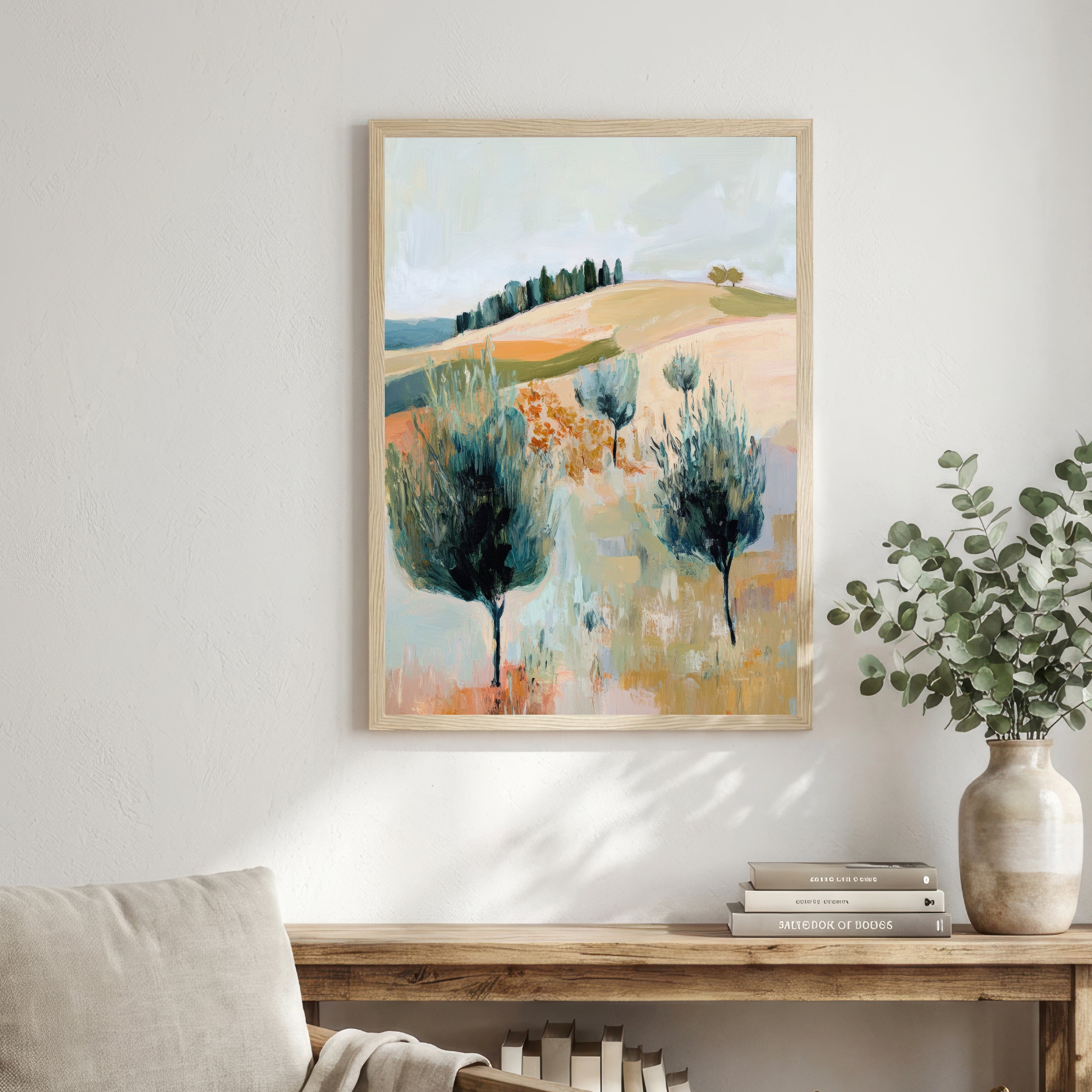 Abstract Countryside Trees Art Print