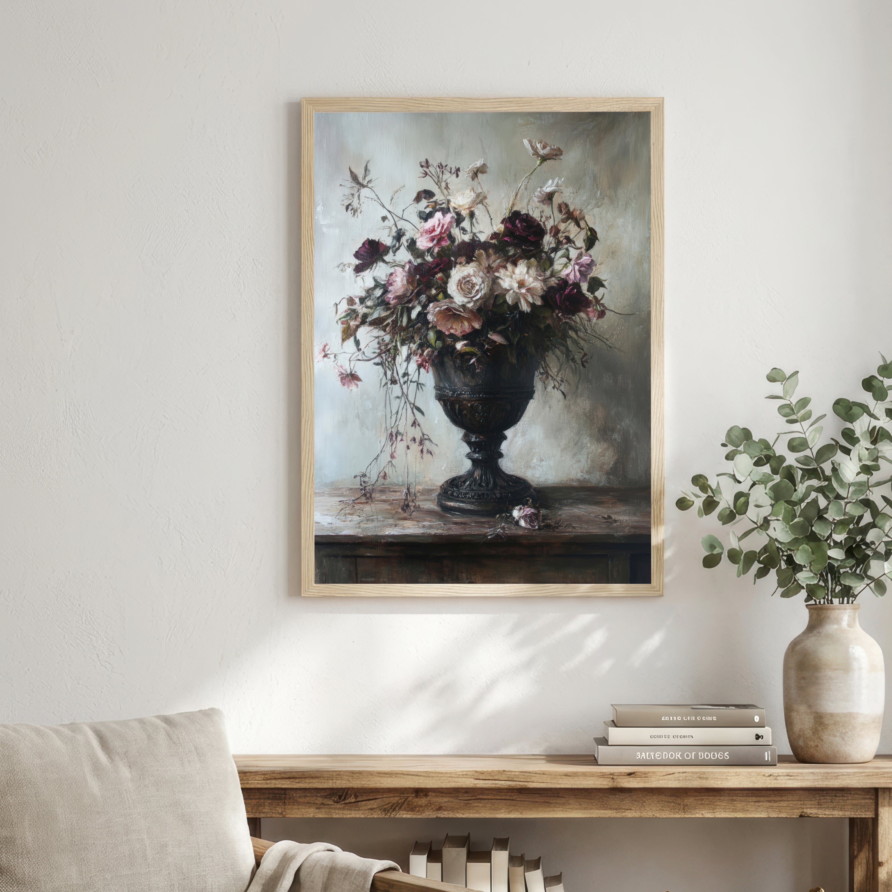 Moody Rose Bouquet Art Print