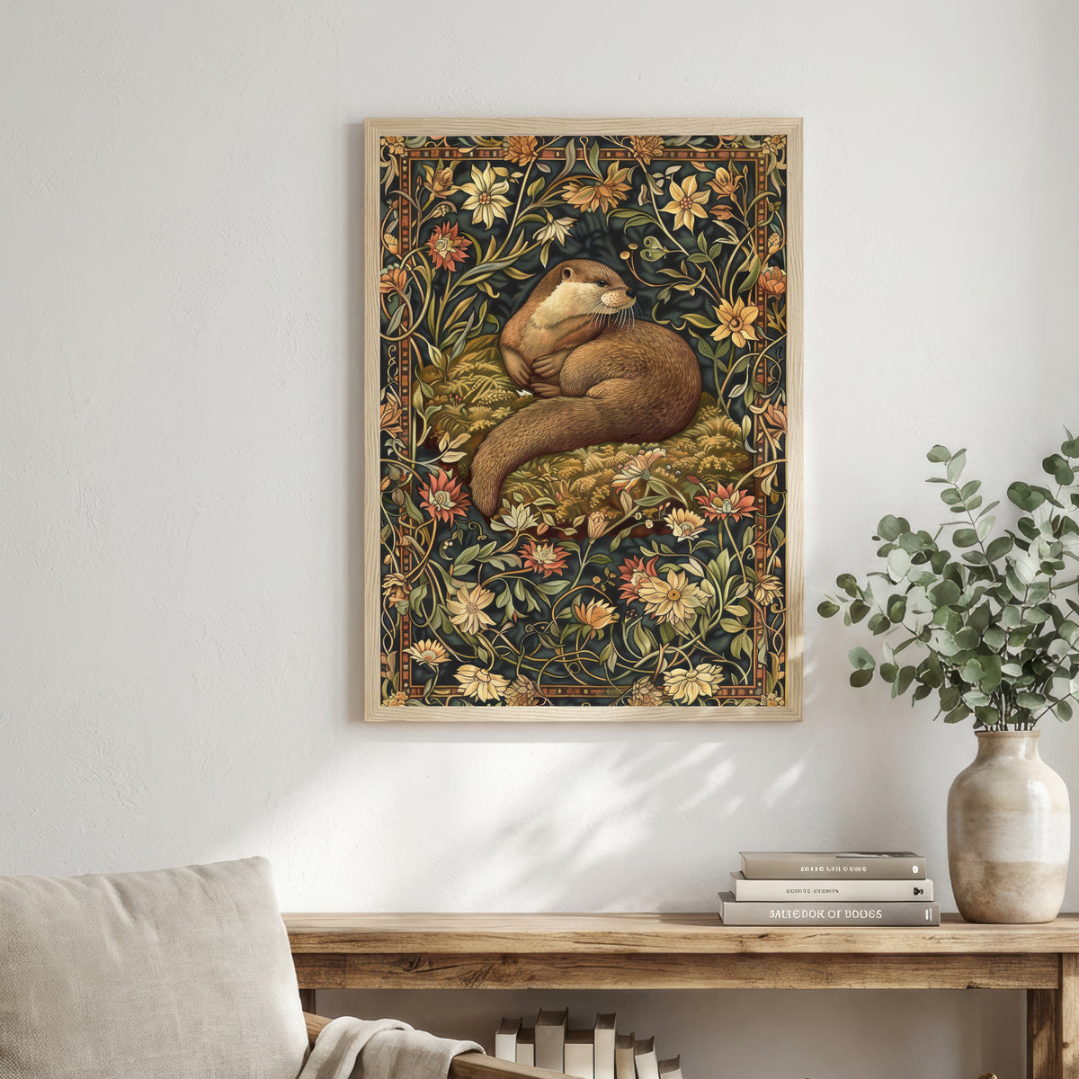 Otter William Morris Inspired Art Print