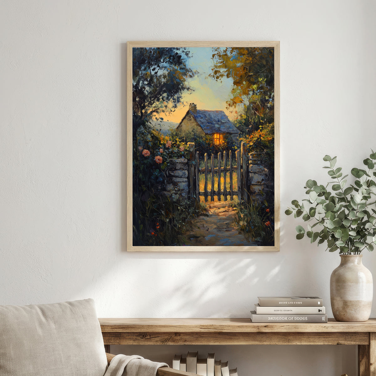 Cottage Garden Gate Art Print
