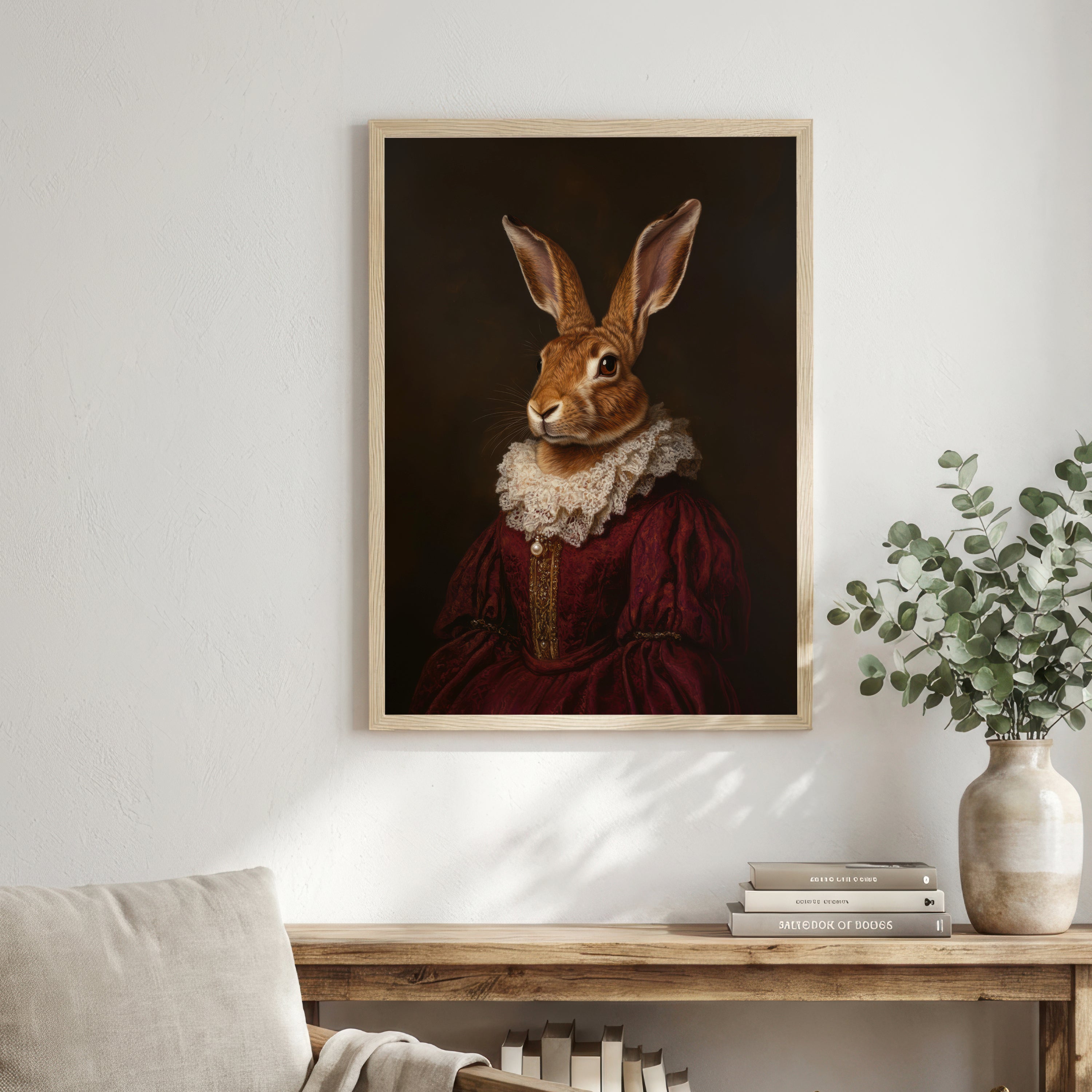 Aristocratic Rabbit Dark Academia Art Print
