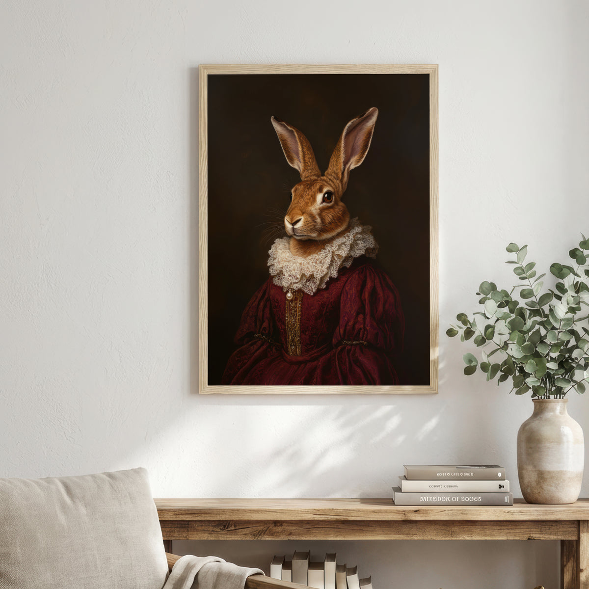 Aristocratic Rabbit Dark Academia Art Print