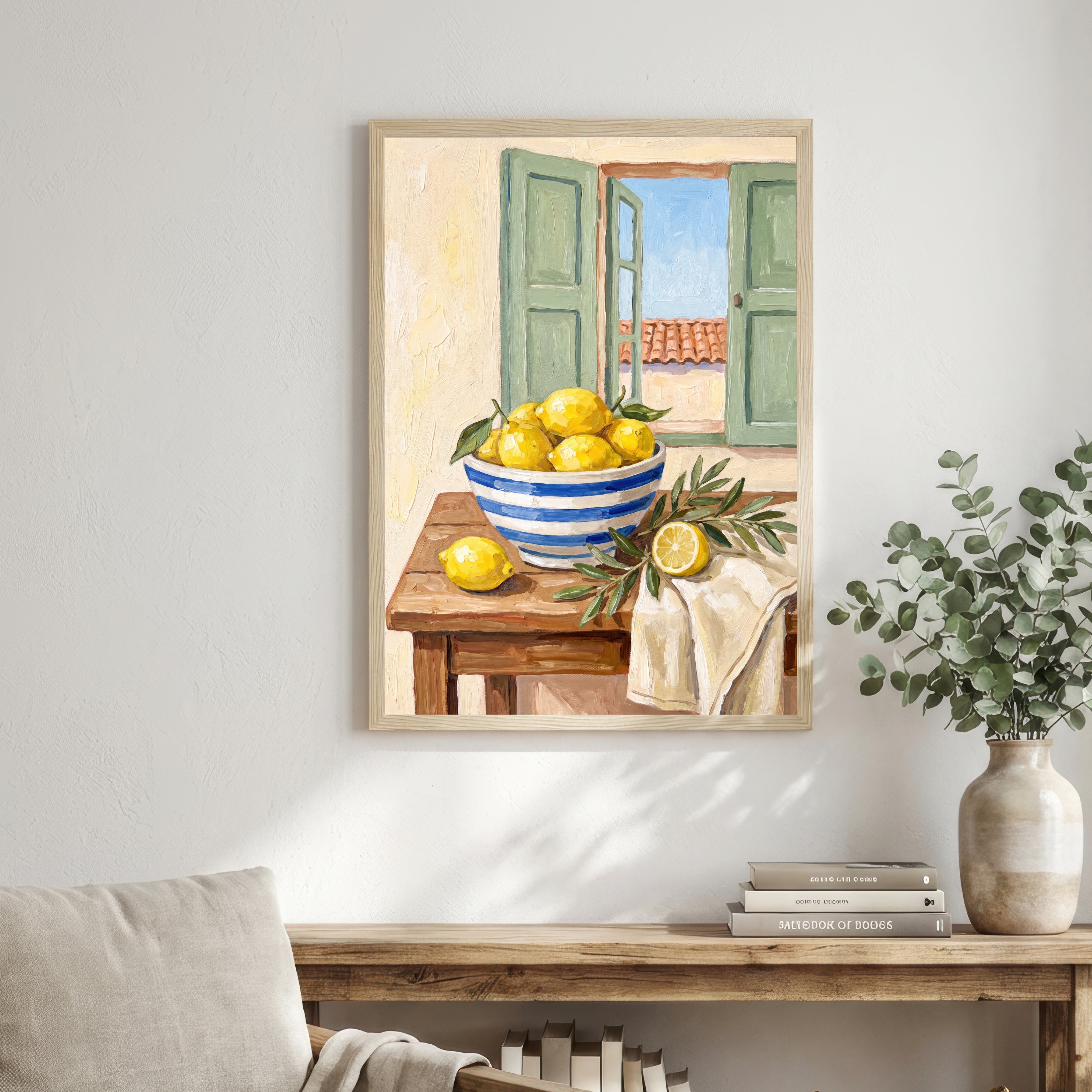 Mediterranean Lemon Bowl Art Print