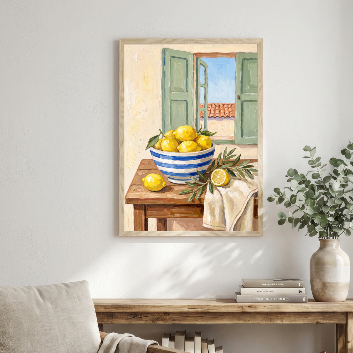 Mediterranean Lemon Bowl Art Print