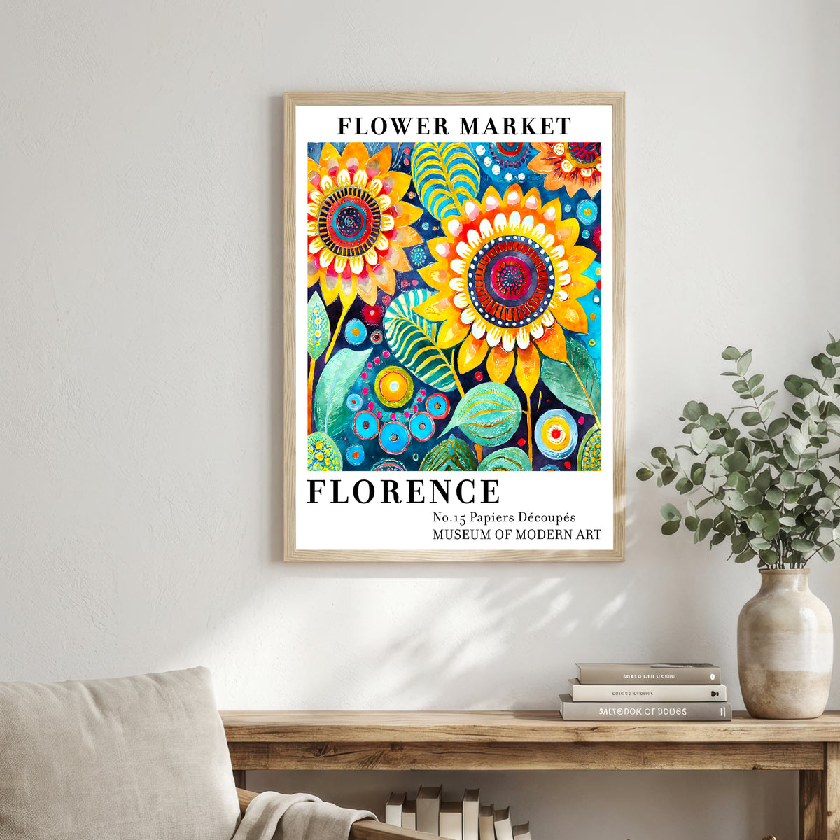 Florence Flower Market Art Print