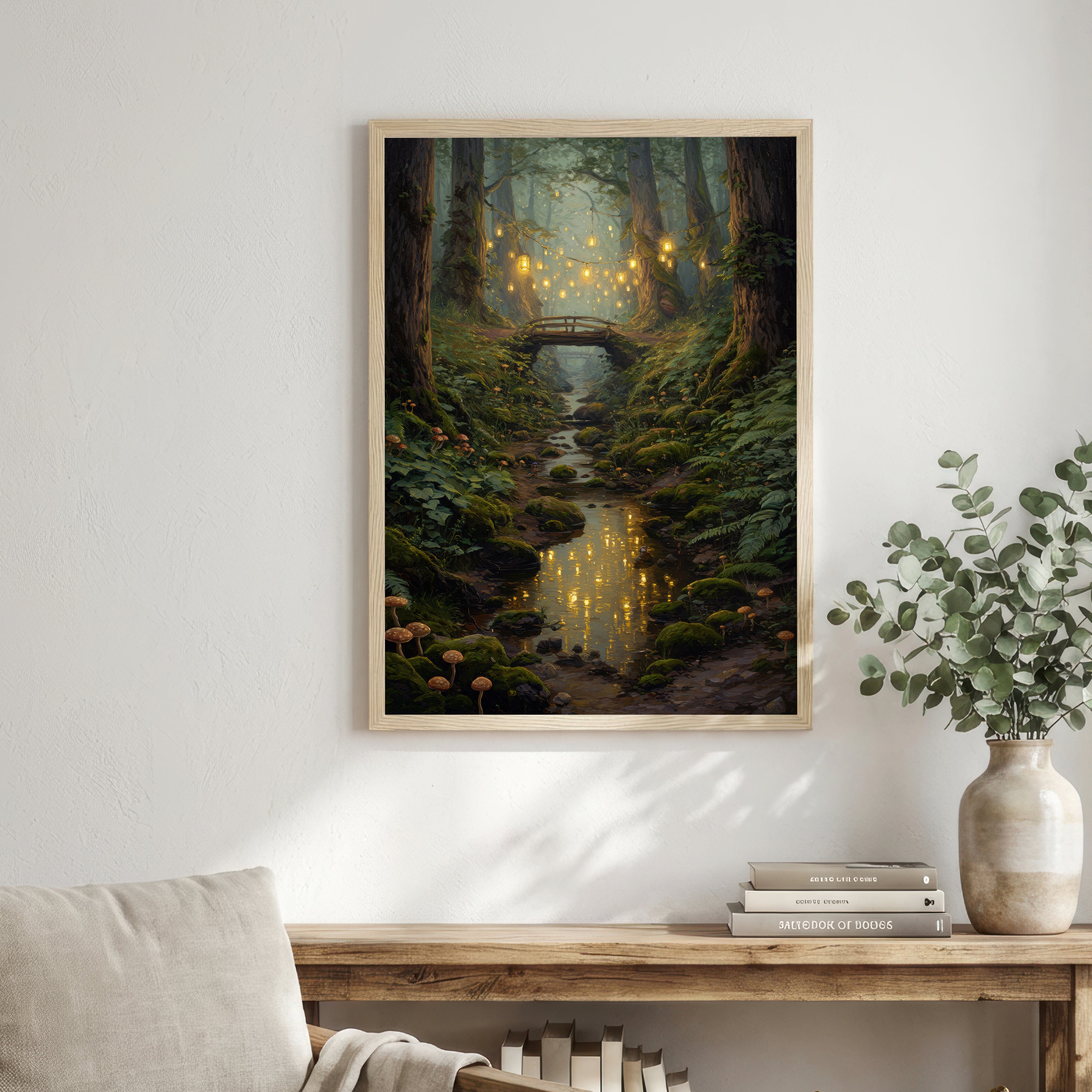Enchanted Forest Lantern Art Print