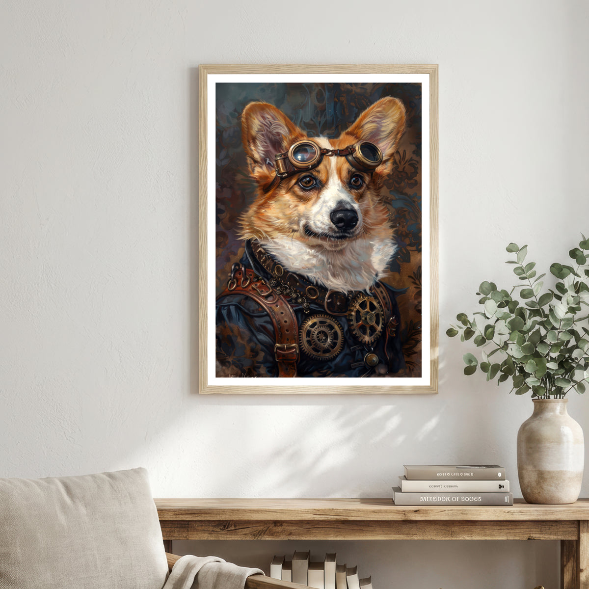 Steampunk Dog Portrait Art Print