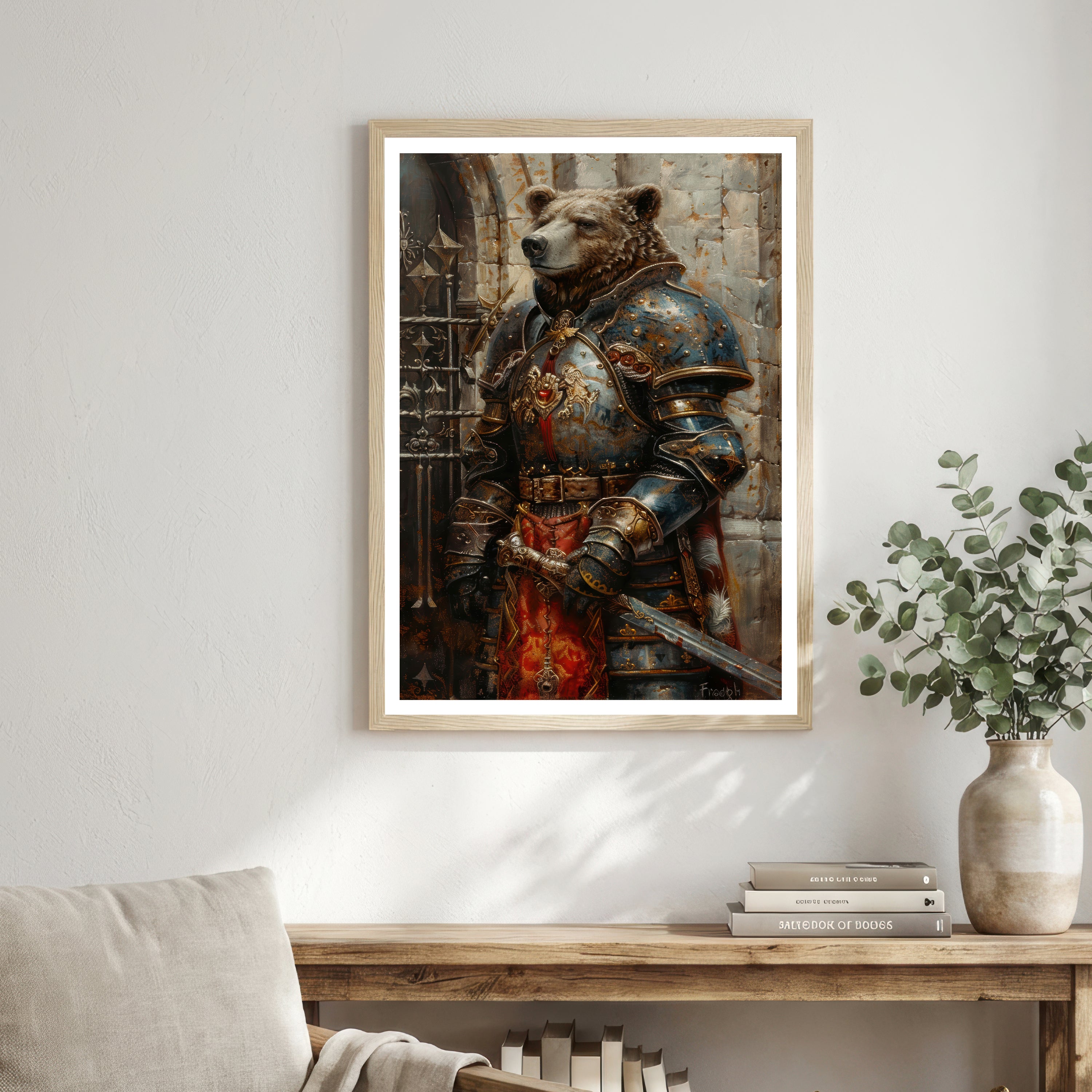 Bear Knight Fantasy Art Print