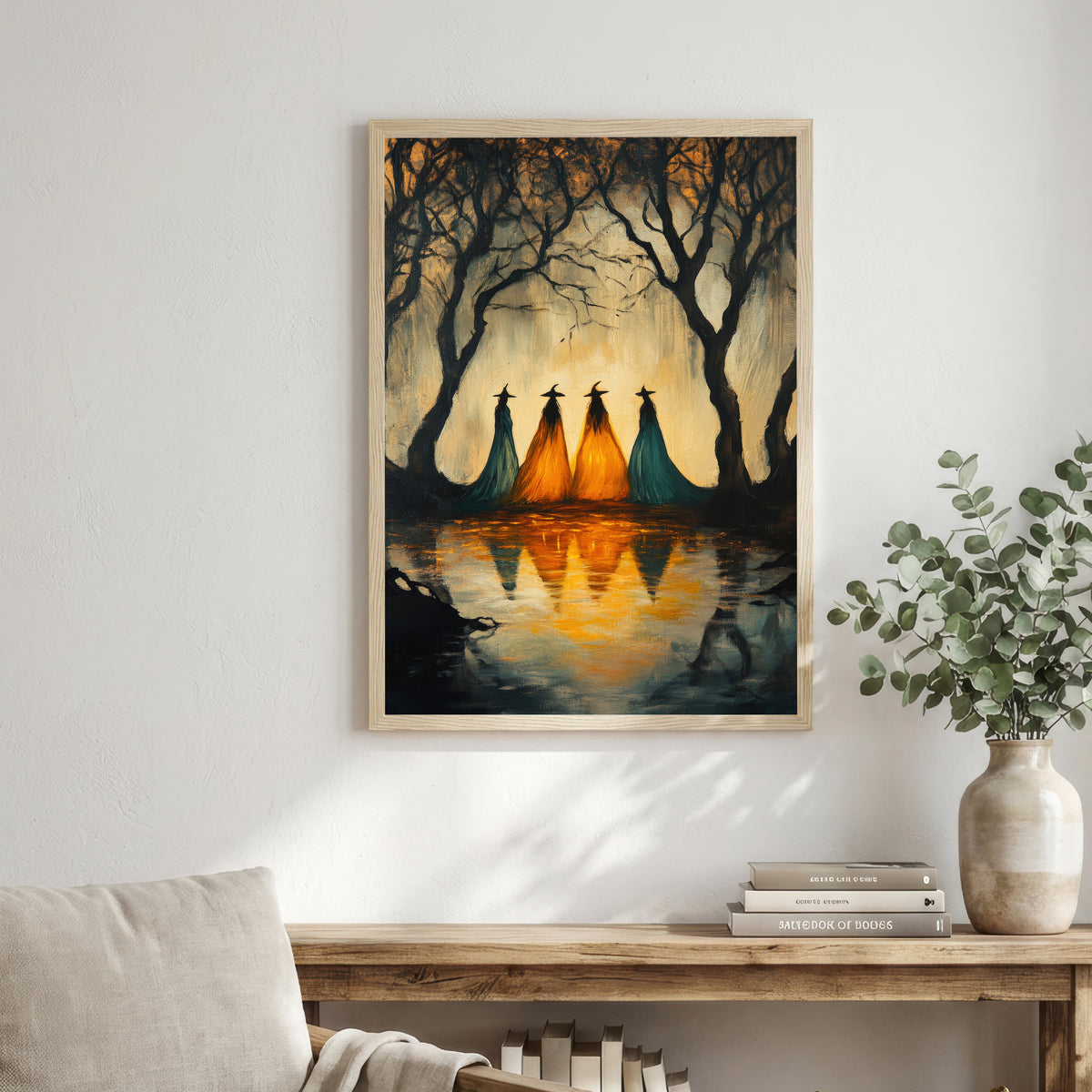 Four Witches Forest Art Print